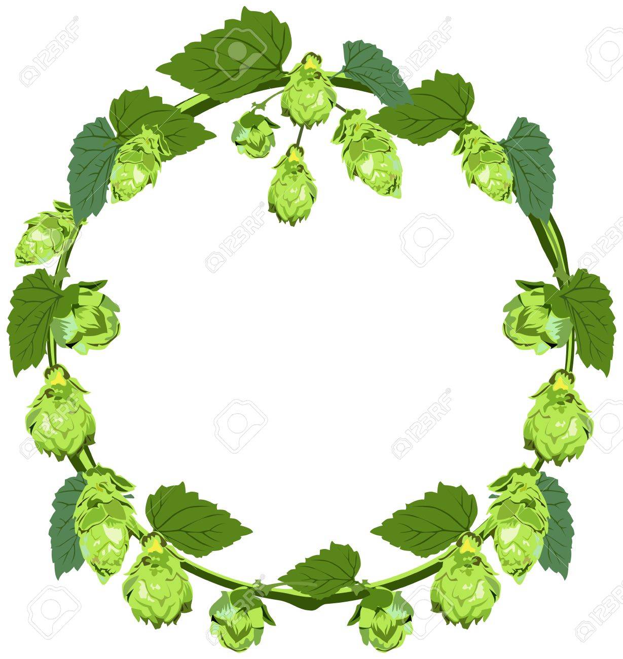 円の形でホップのリース ベクトル形式のイラストのイラスト素材 ベクタ Image