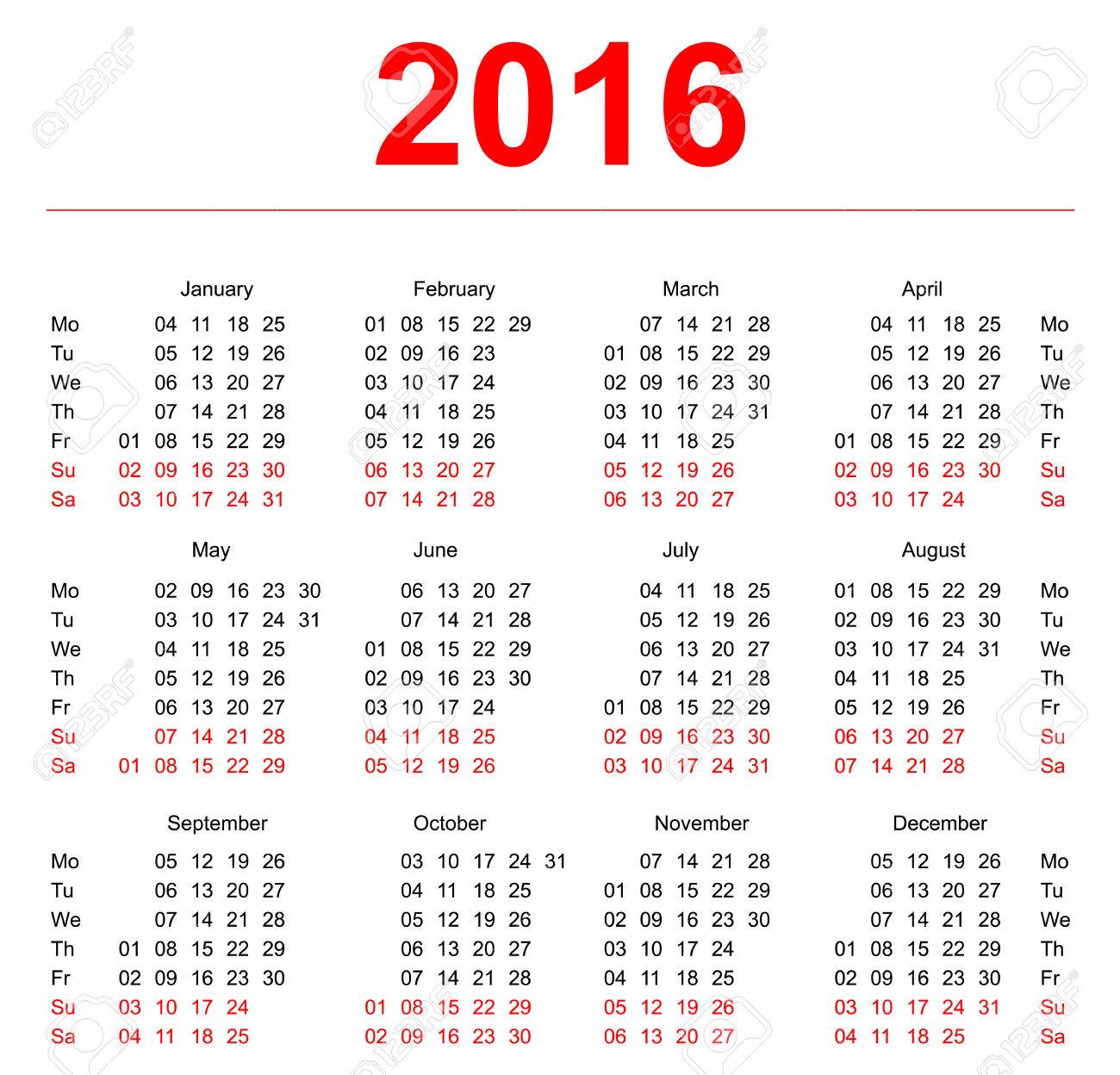 30 day calendar template