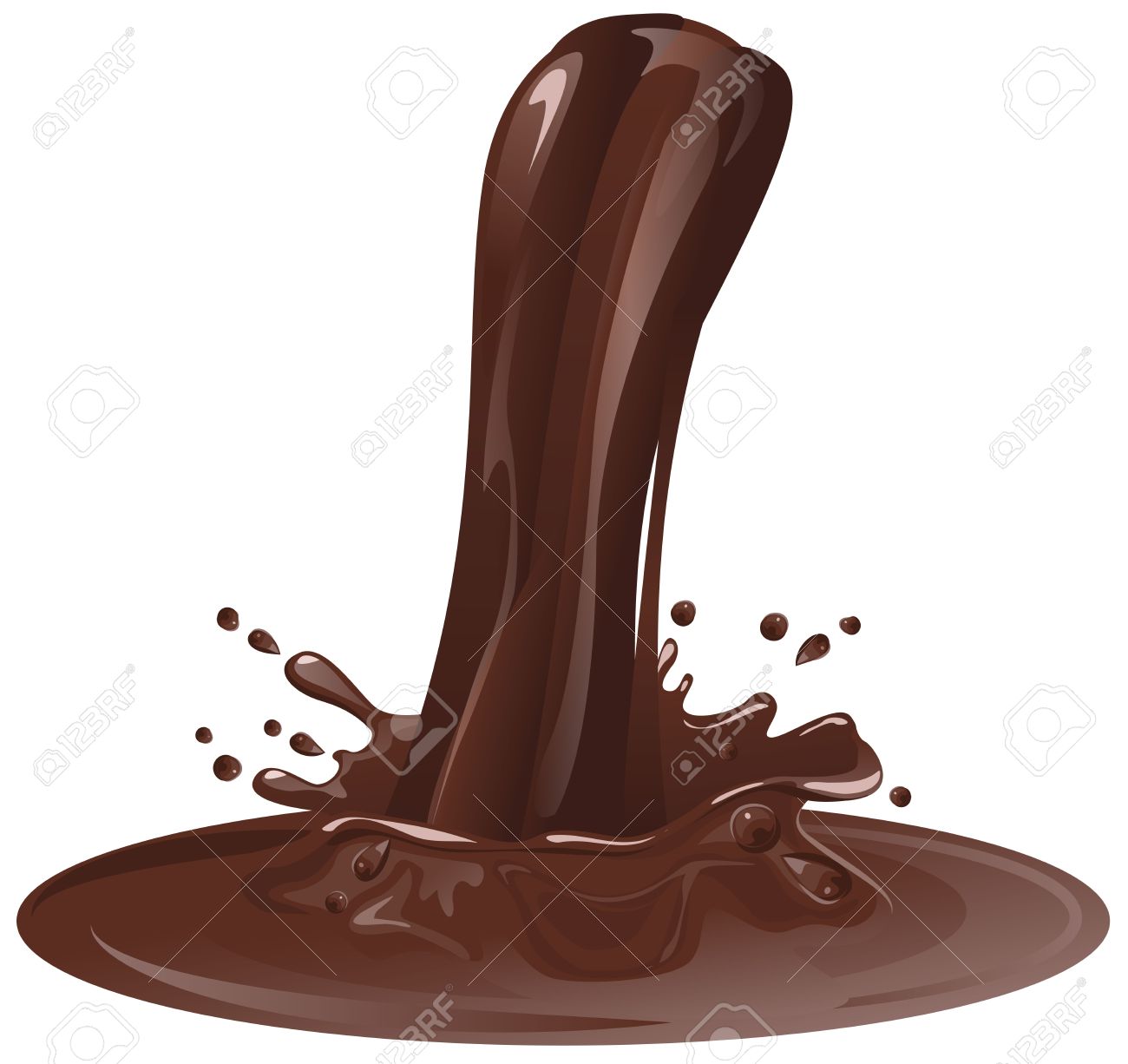 Hot chocolate puddle. Brown chocolate splash pour. Isolated illustration in vector format - 50018682 Hot chocolate puddle. Brown chocolate splash pour. Isolated illustration in vector format - 50018682