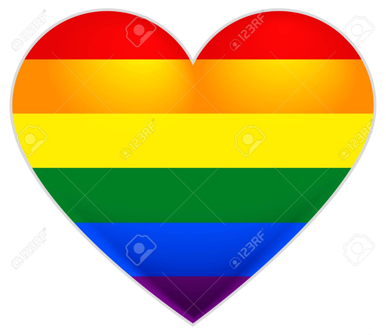 Arco Iris Gay Bandera Corazon De La Bandera Lgbt Aislado En Blanco Ilustracion Ilustraciones Vectoriales Clip Art Vectorizado Libre De Derechos Image