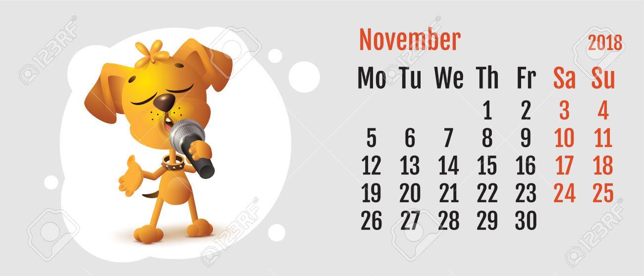 november dog calendar