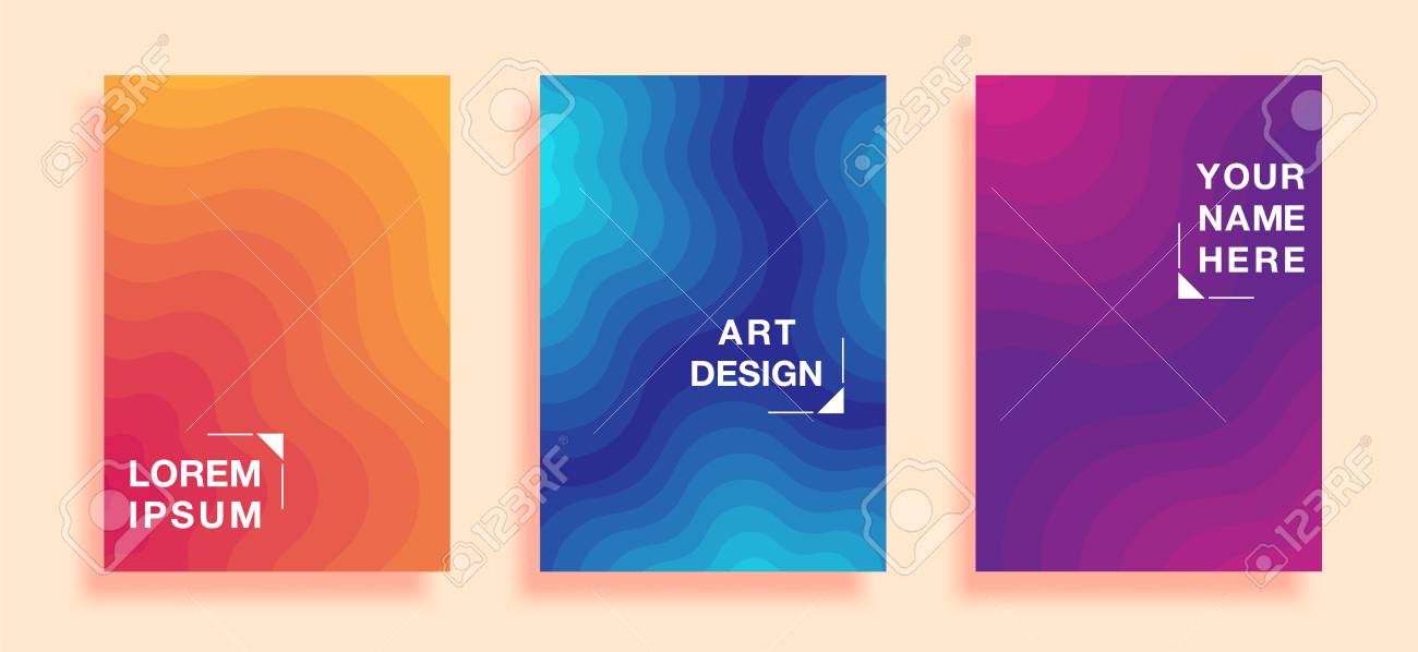 抽象的な幾何学模様のポスターは 水の波紋に似たデザインをカバーしています ベクトルビジネスバナーテンプレート Eps10 のイラスト素材 ベクタ Image