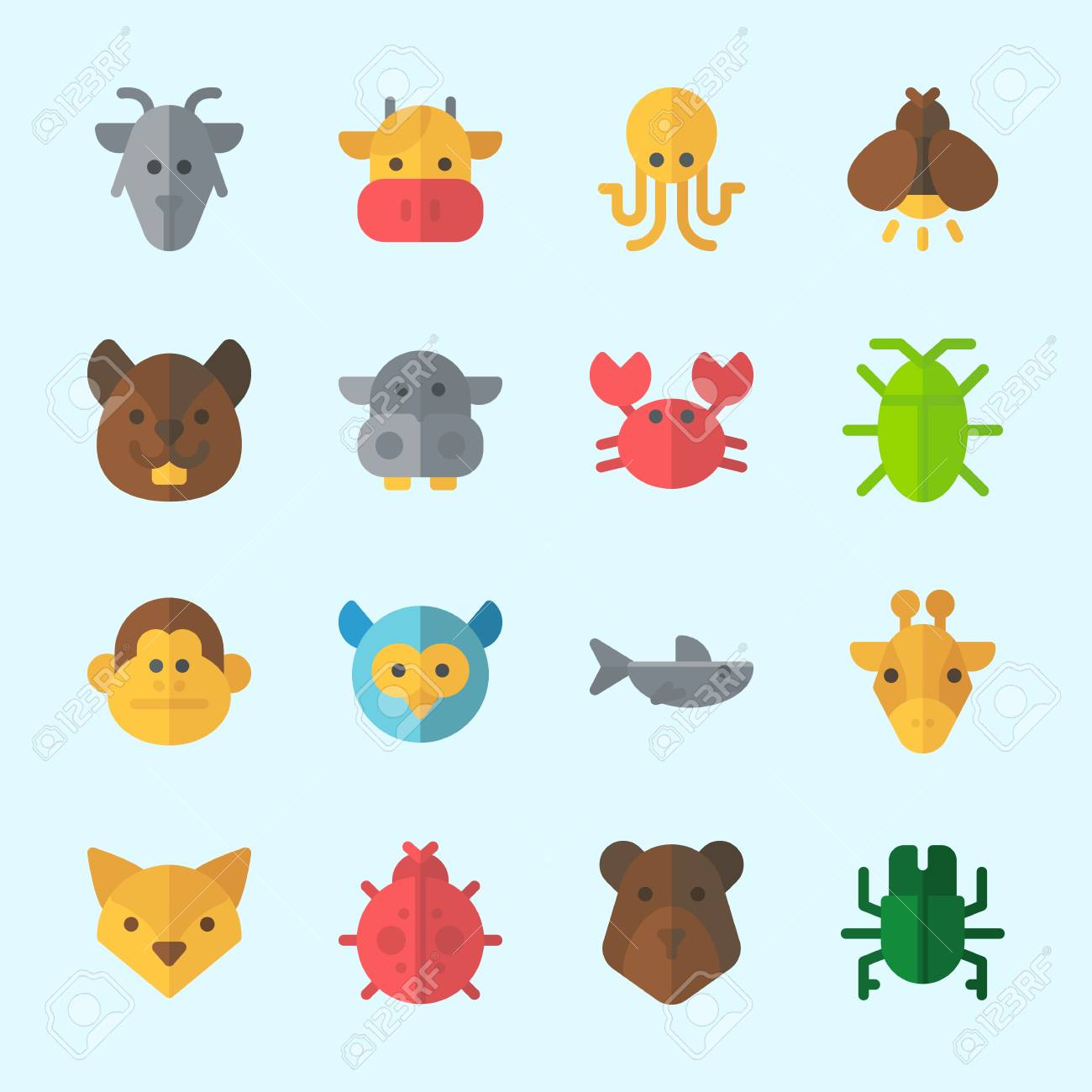 icons about animals with