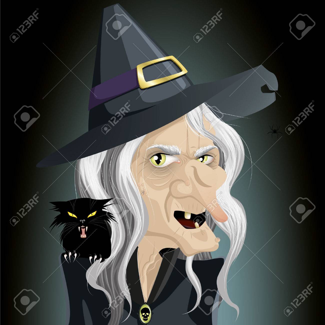 Sorciere Laide Clip Art Libres De Droits Vecteurs Et Illustration Image