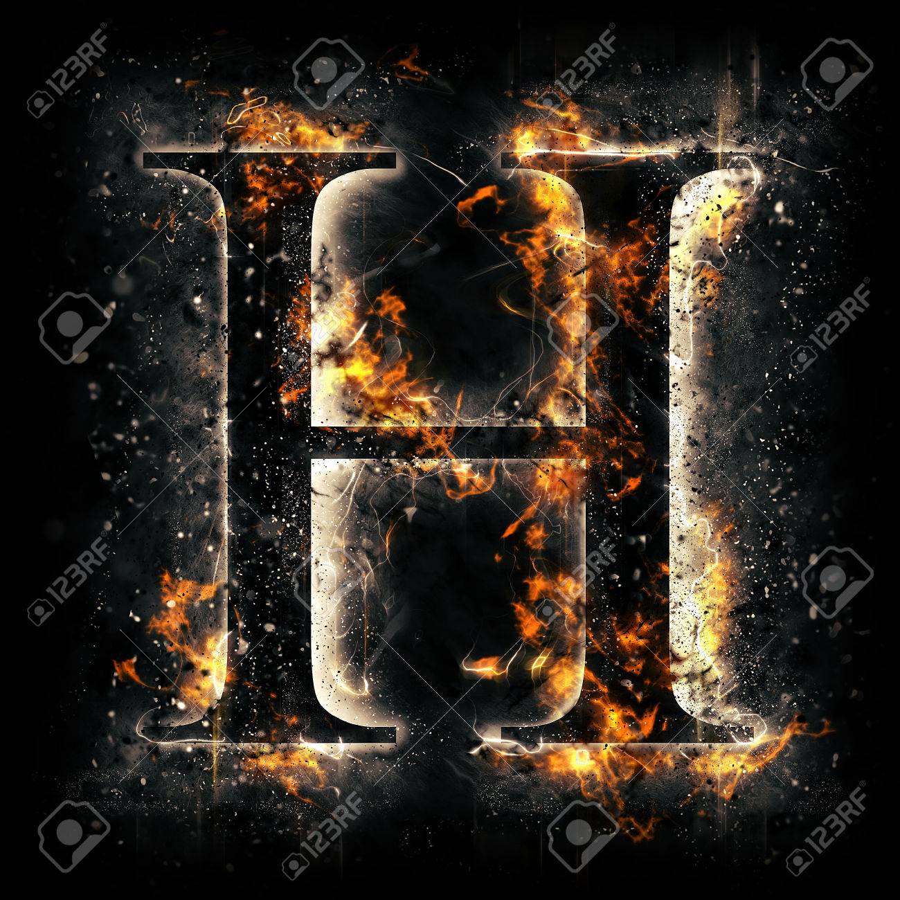 Fire Letter H Stock Photo, Picture and Royalty Free Image. Image 44912233., image size:1300x1300