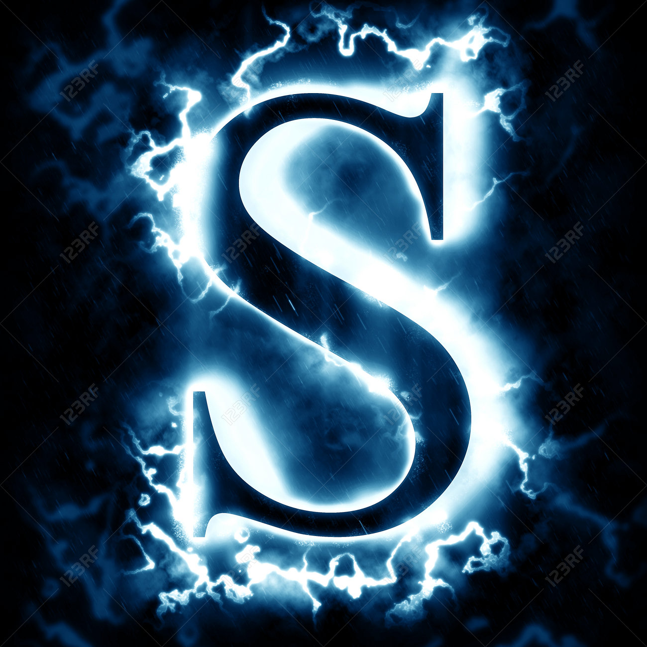 Lightning Letter S Stock Photo, Picture And Royalty Free Image. Image  46712113.