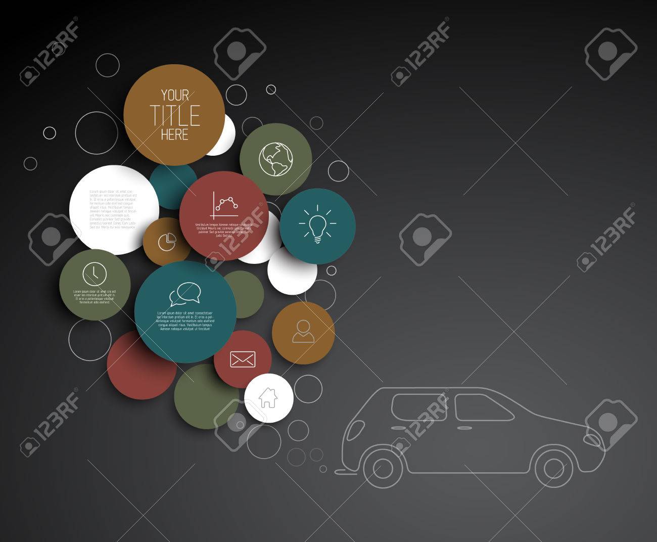 Vector abstract circles pollution illustration / infographic template with place for your content - 29265511 Vector abstract circles pollution illustration / infographic template with place for your content - 29265511