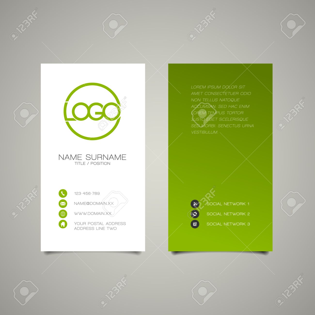 vertical business card designs