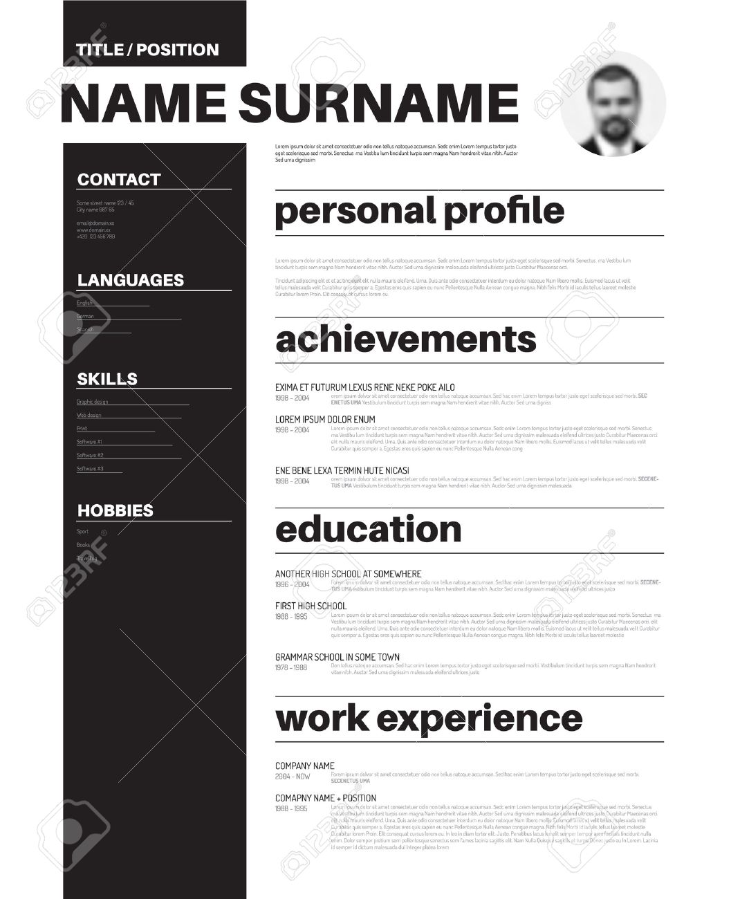 vector vector minimalist cv resume template with nice typogrgaphy design - Minimalist Resume Template vector vector minimalist cv resume template with nice typogrgaphy design - Minimalist Resume Template