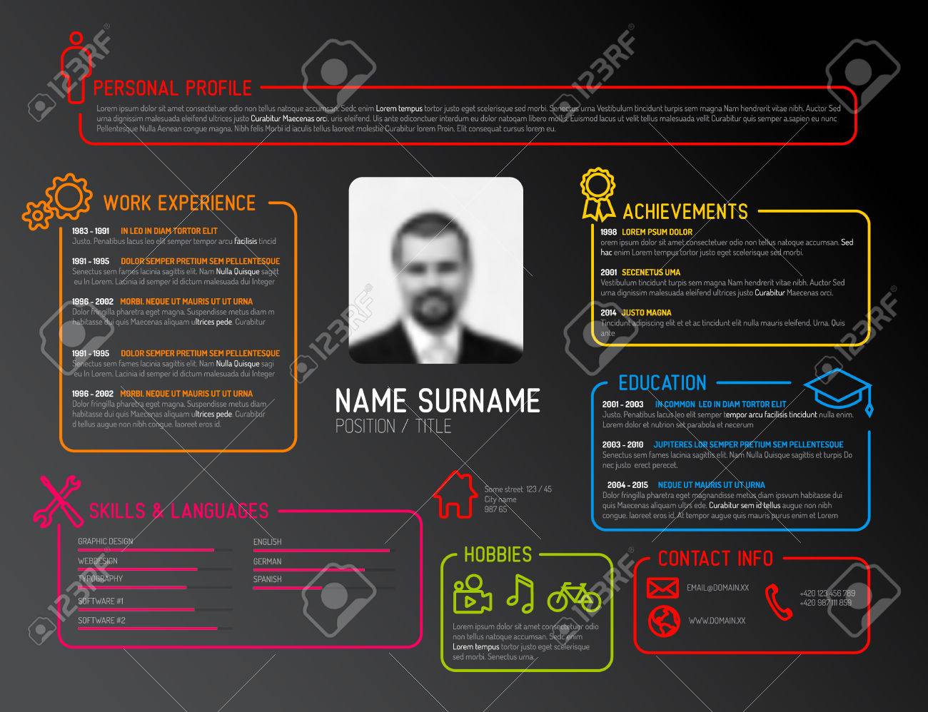 vector original minimalist cv