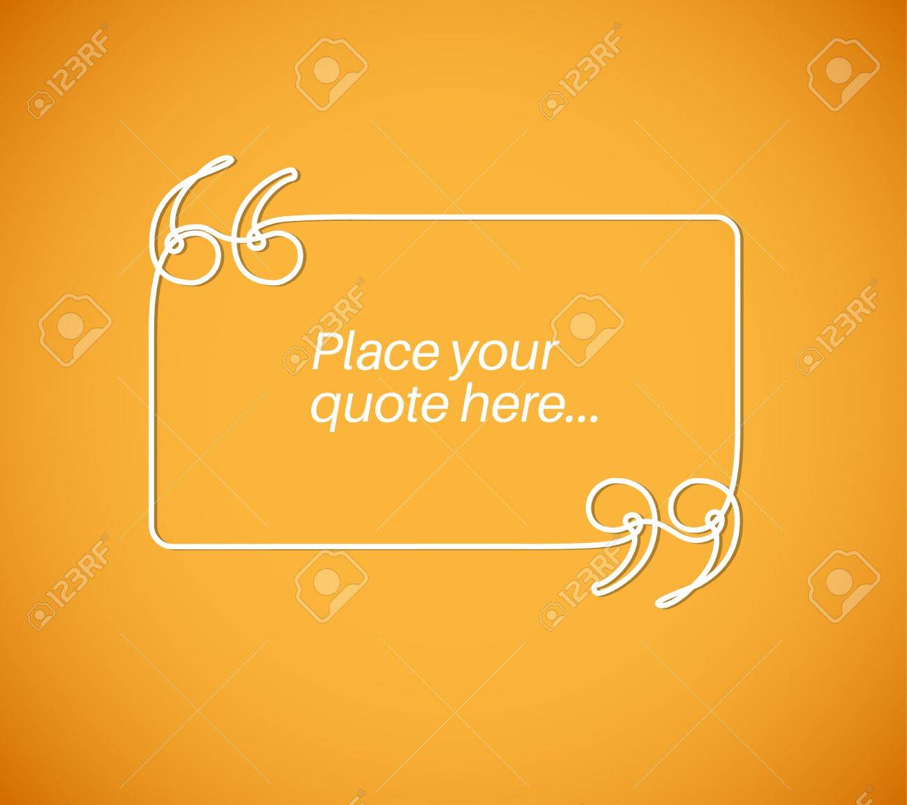 blank quote template continuous doodle drawing royalty free