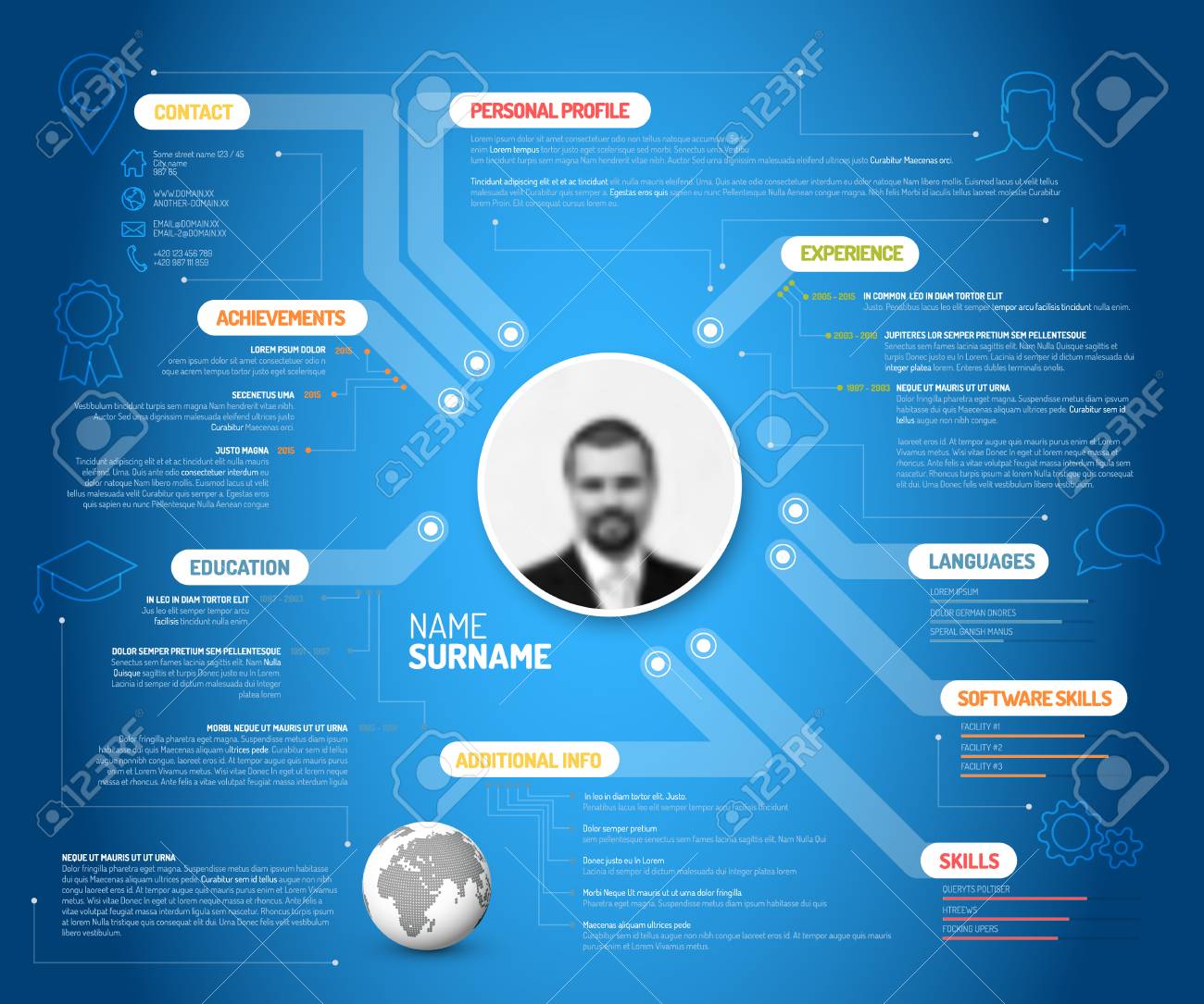 vector original minimalist cv