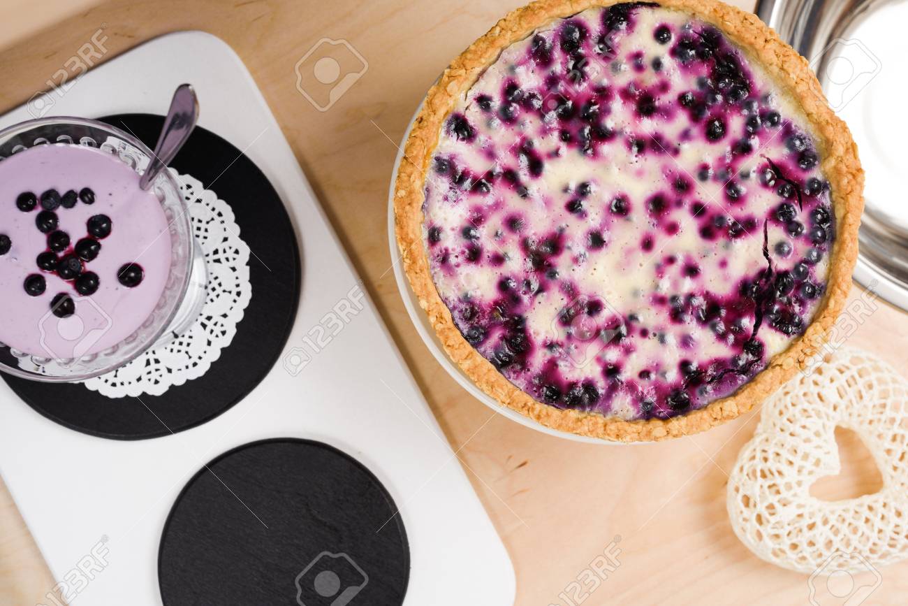 Healthy Desserts Homemade Delicious Blueberry Pie And Smoothie Stock Photo Picture And Royalty Free Image Image 89631578