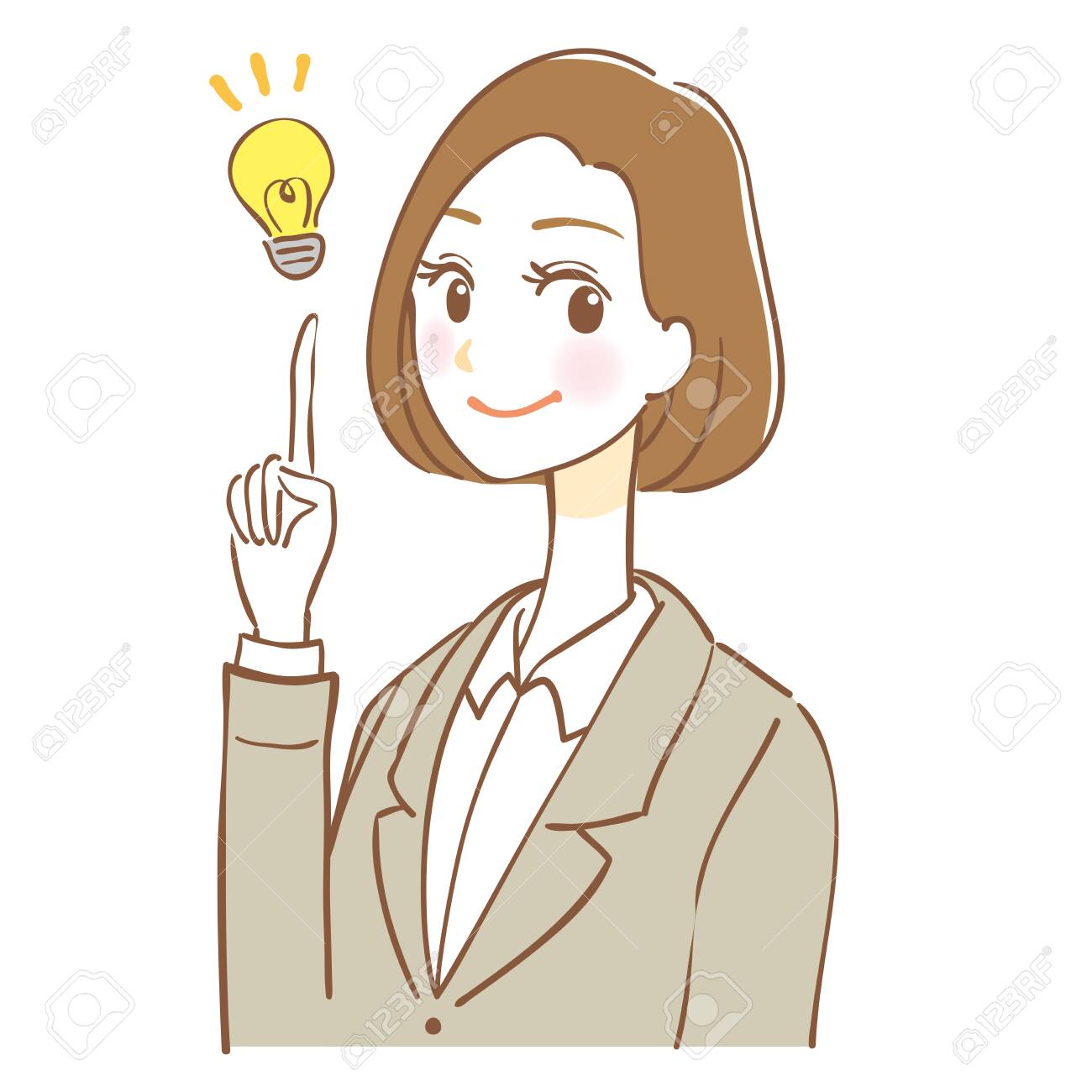 Illustration Of A Businesswoman Giving Advice Royalty Free SVG, Cliparts,  Vectors, and Stock Illustration. Image 135847158.