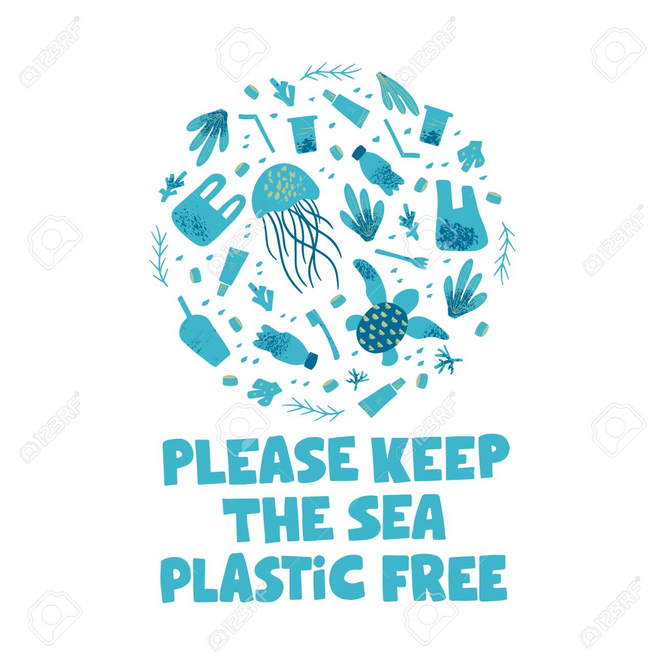 pix Slogan Save The Turtle Poster zero waste and plastic free slogan stop plastic pollution campaign