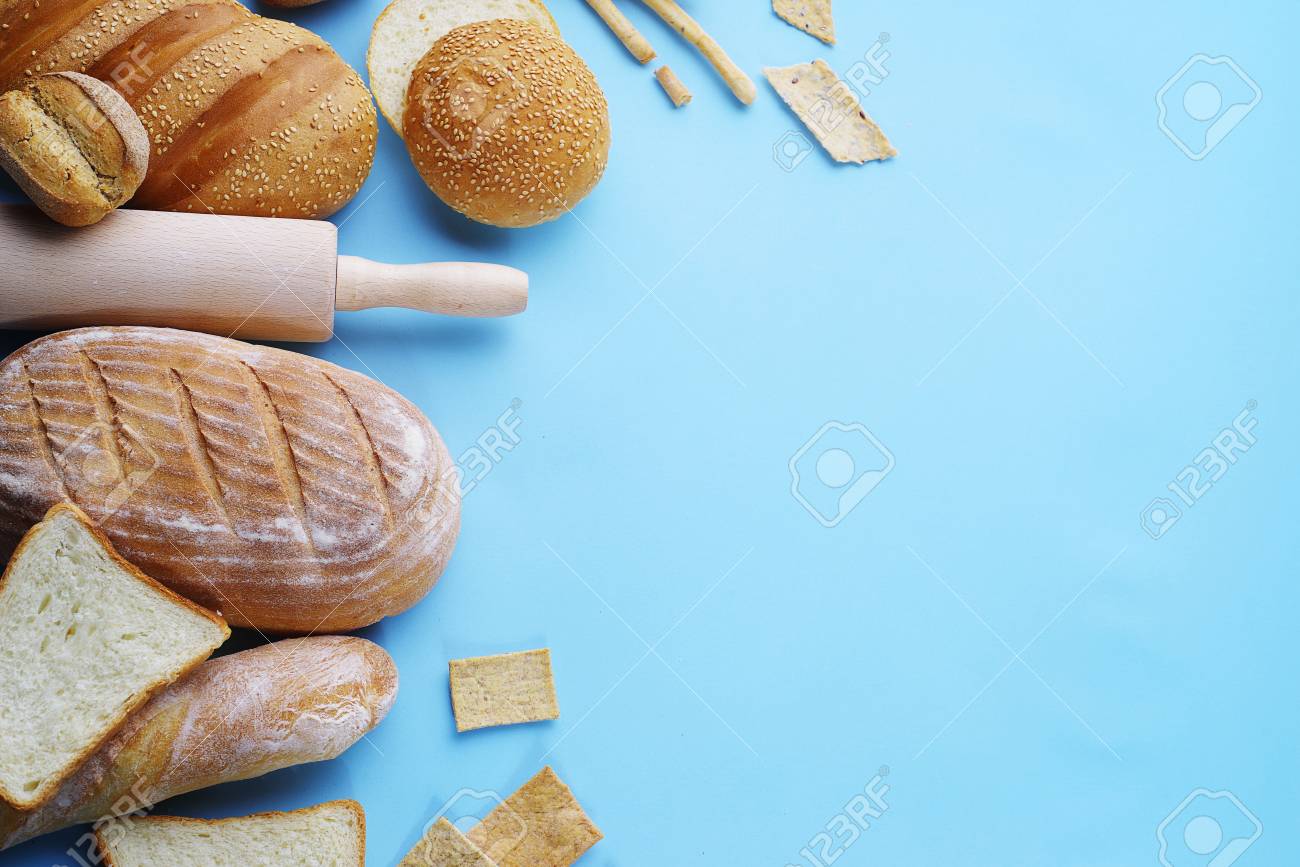 Decorative Display Of Wheat Baking And Kitchen Accessories On Stock Photo
