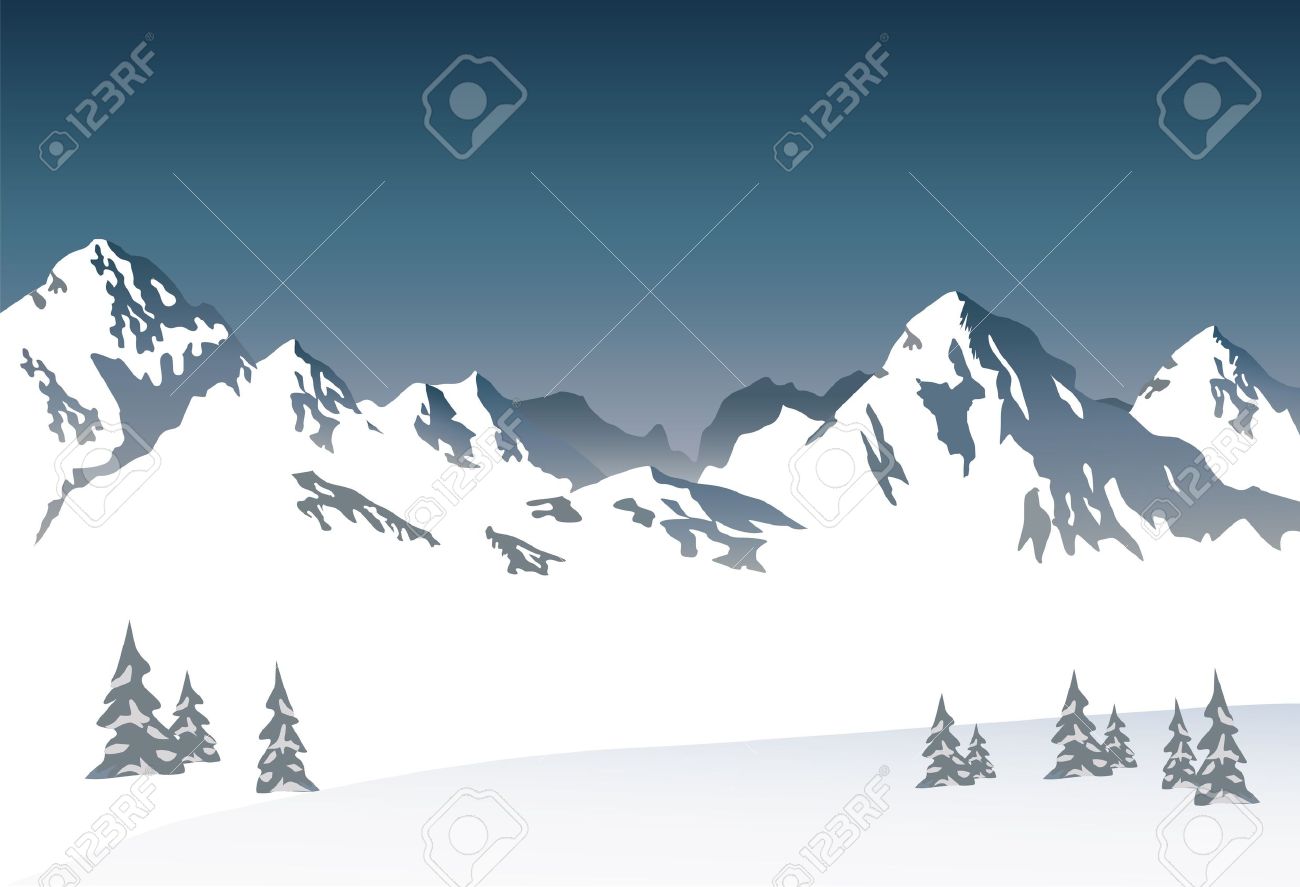 Snowy Mountain - Vector Royalty Free SVG, Cliparts, Vectors, and Stock  Illustration. Image 15842080., image size:1300x887