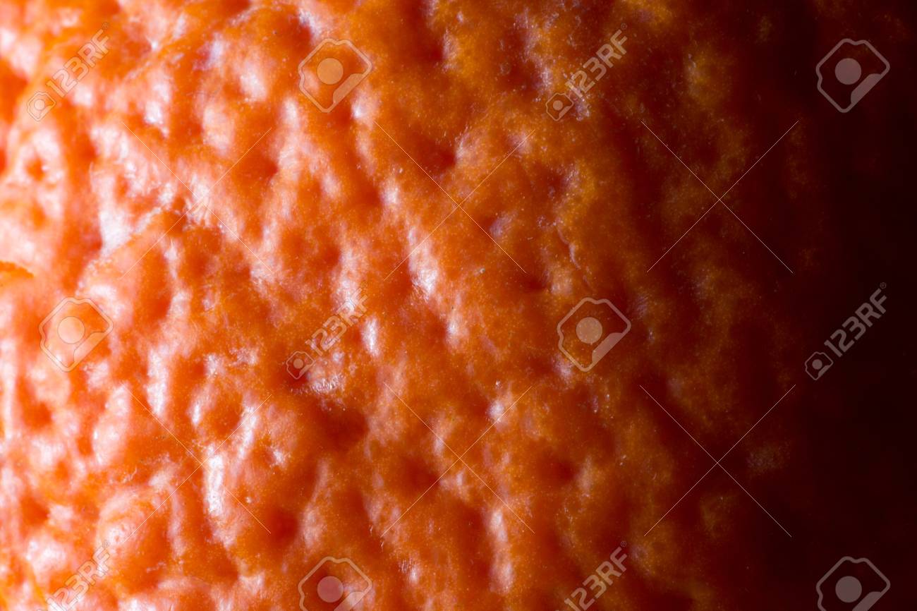 明るいオレンジ色のみかんの肌の写真 クローズアップ マクロ の写真素材 画像素材 Image