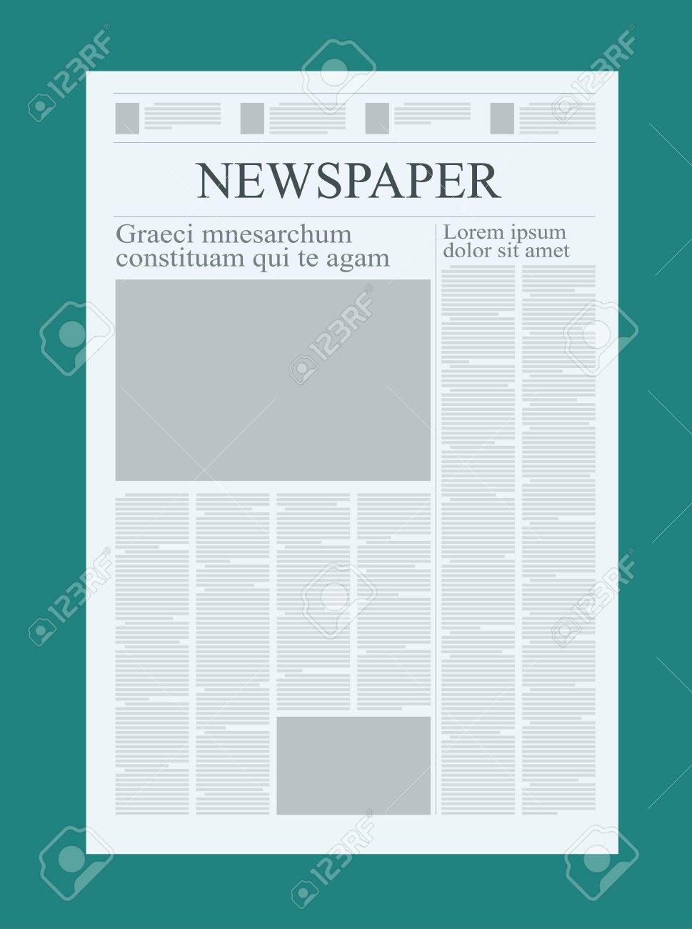 graphical design newspaper template highlighting figures and mock newspaper template free