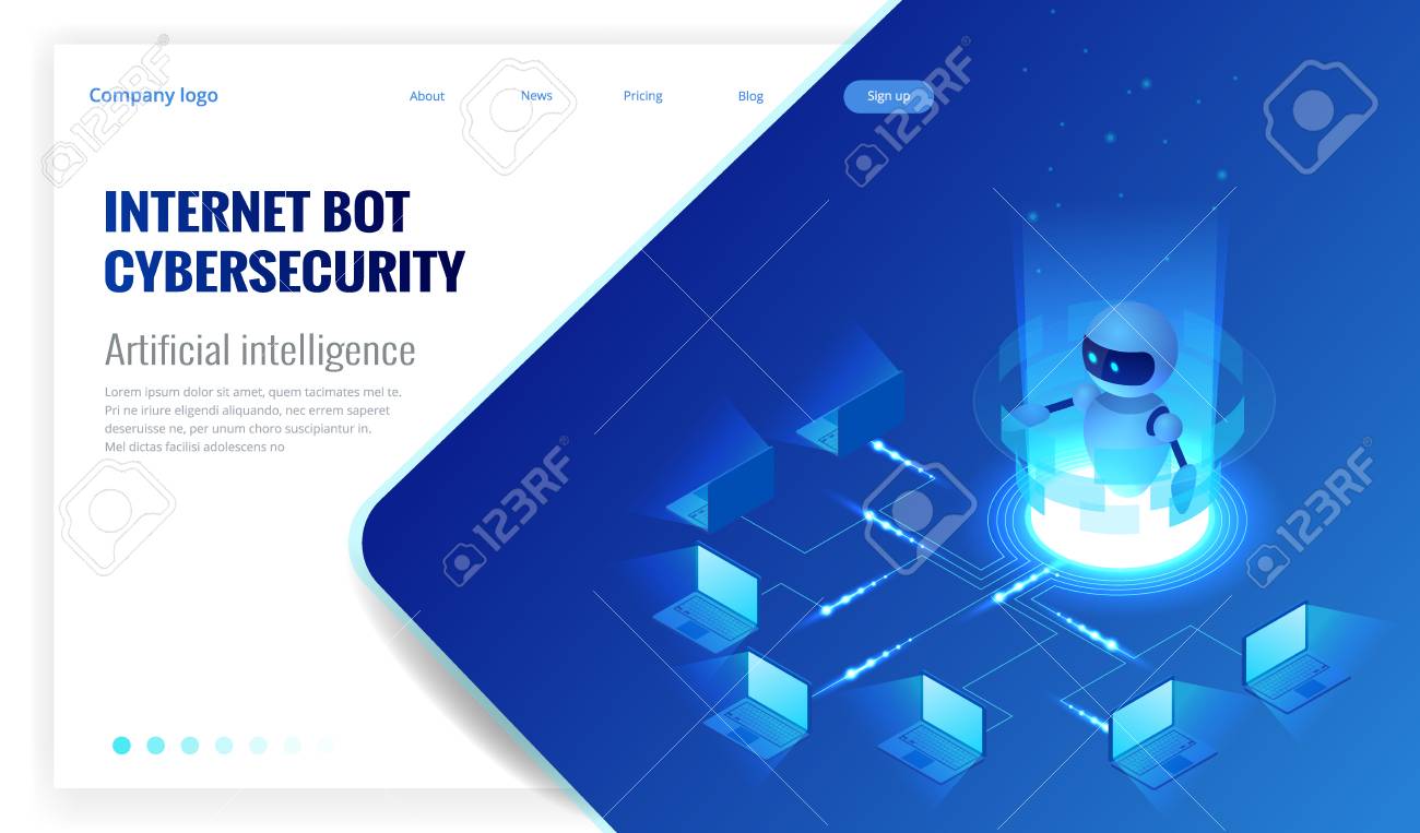 stock illustration internet bot