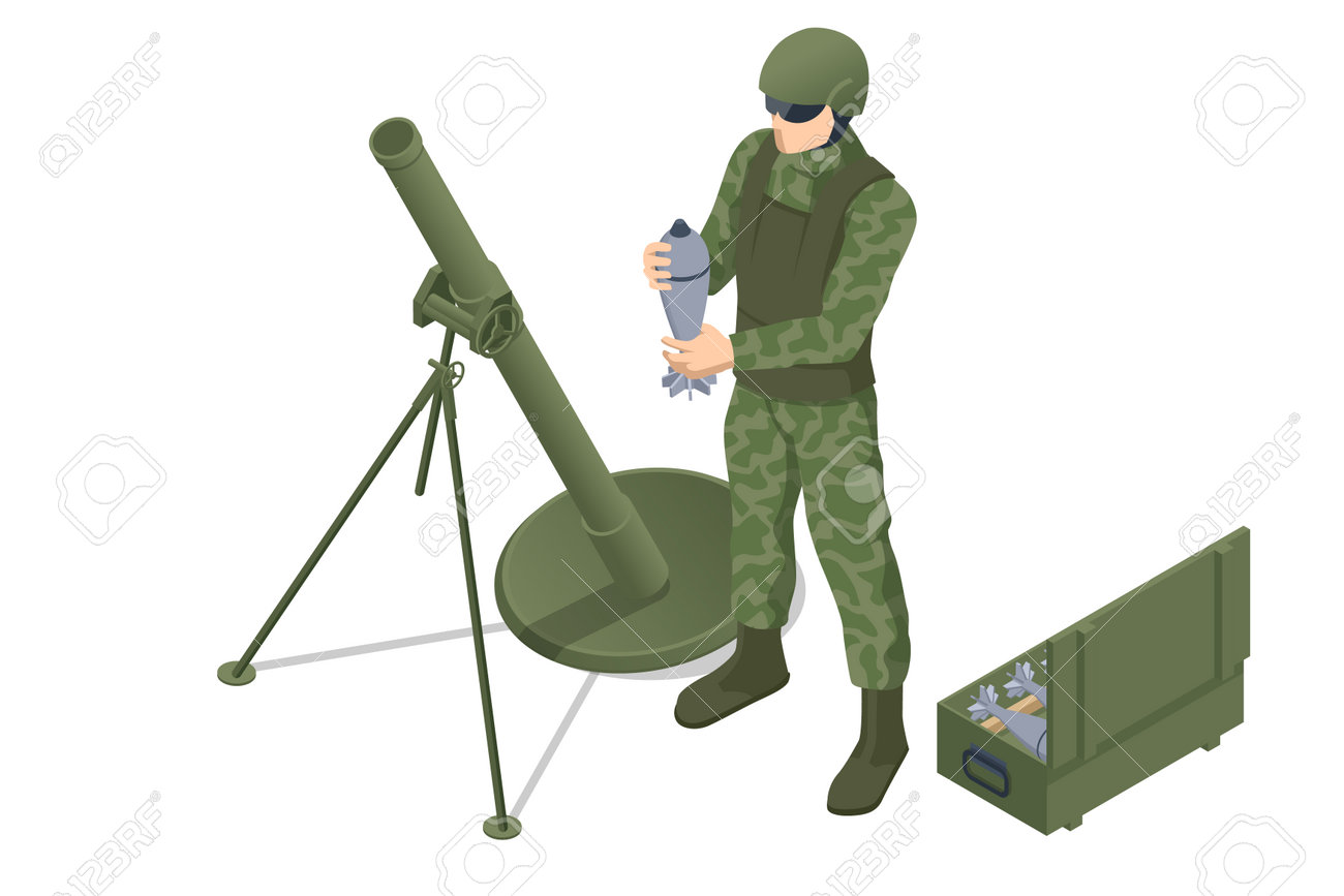 Isometric Special Forces Soldier Police, Swat Team Member. Isometric  Soldier With Mortar Crew. Mortar Military Weapon. Mortar Gun. Special Force  Crew. Army, Military Concept. Клипарты, SVG, векторы, и Набор Иллюстраций  Без Оплаты