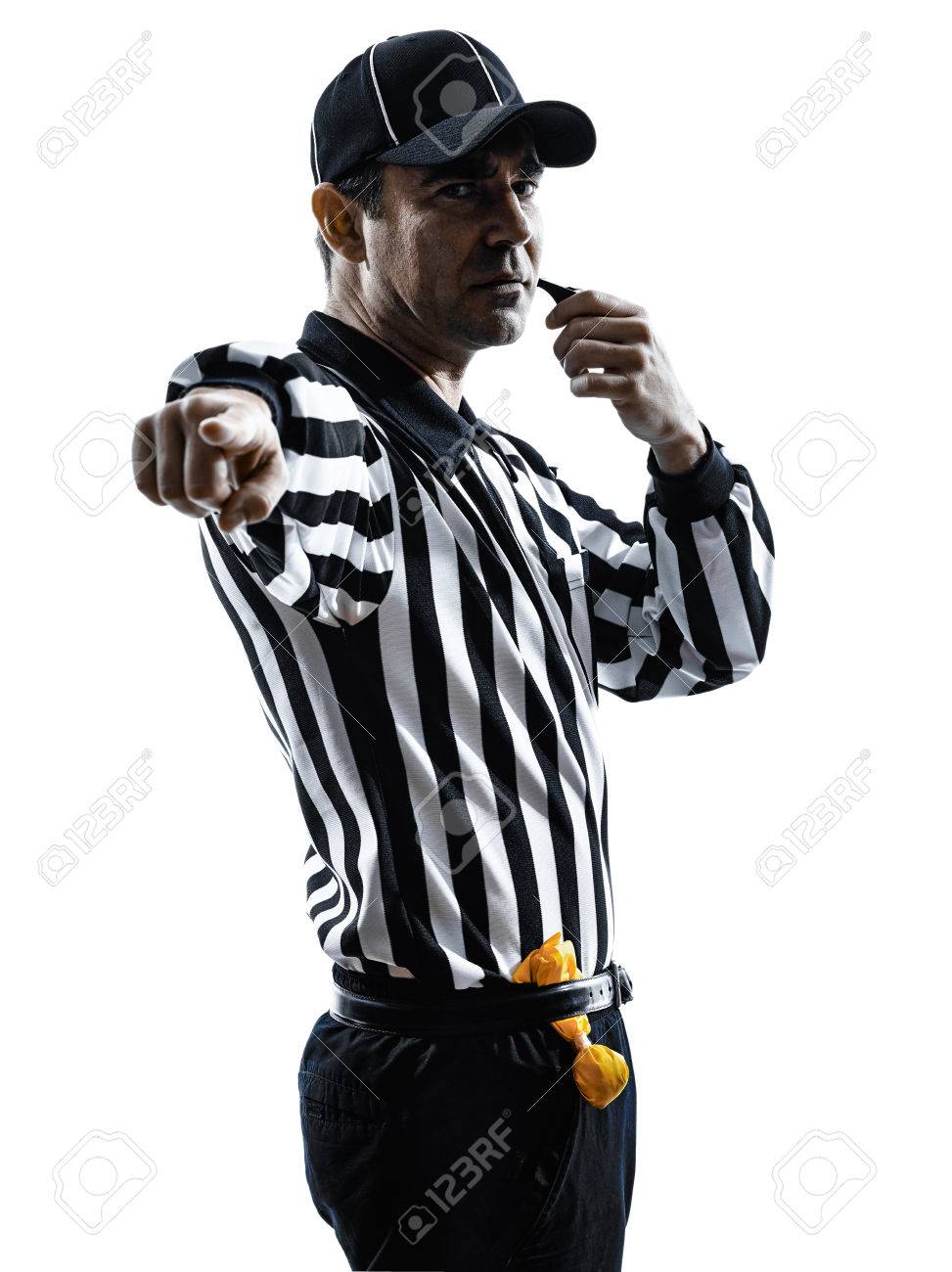 american football referee whistle whistling in silhouettes on white background - 28055256 american football referee whistle whistling in silhouettes on white background - 28055256