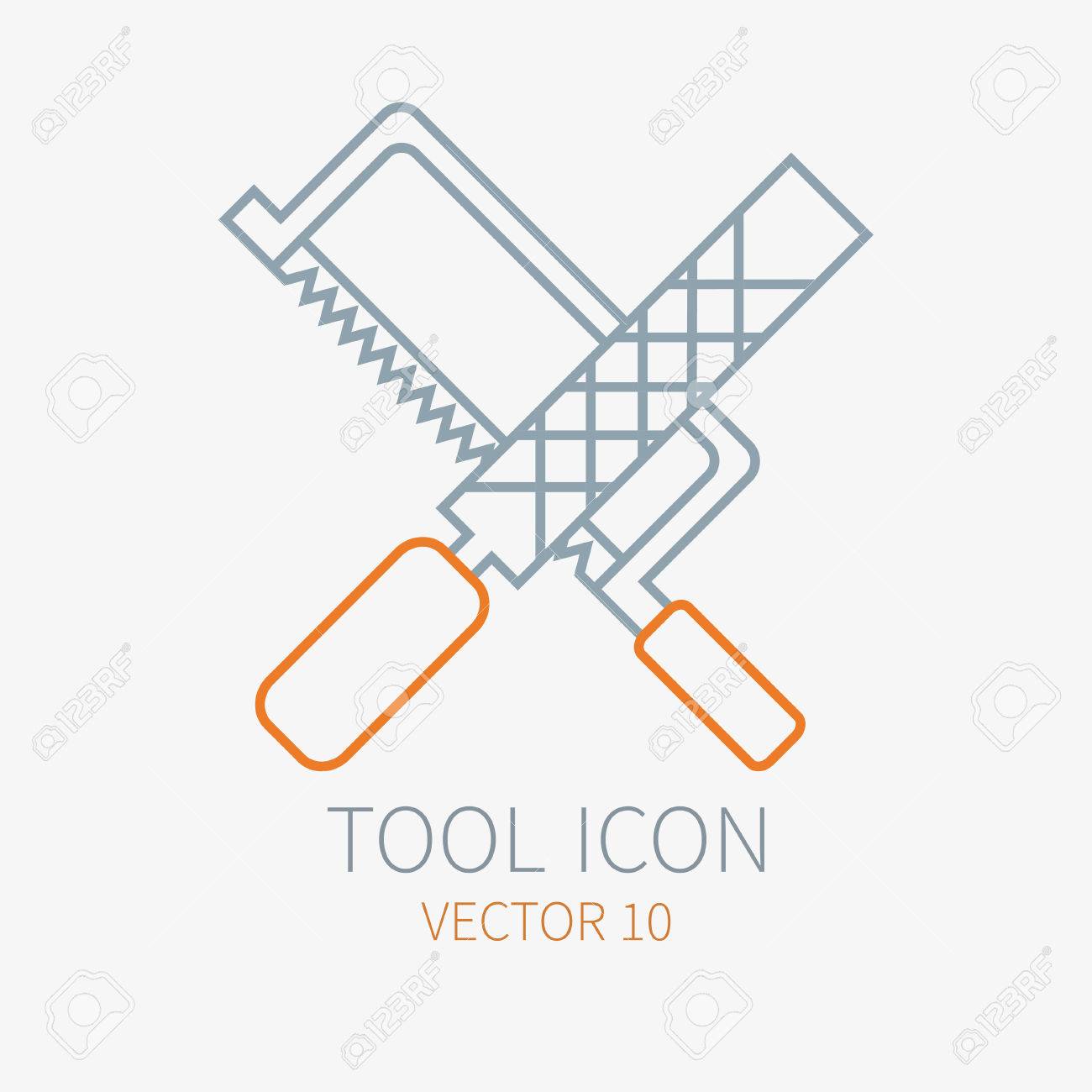 線建設 建物や家の修理アイコンの弓の色ファイルを操作します デザインのベクトル図です 手作業ツールです 工業用漫画のスタイル 簡単です ピクトグラム サービス 機器 のイラスト素材 ベクタ Image