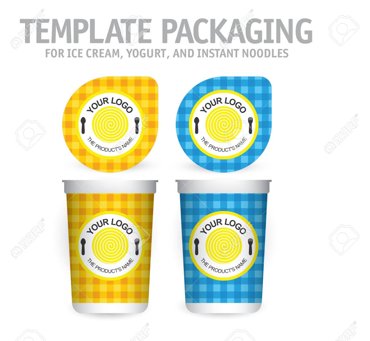 Download Big Yogurt Cup With Lid On White Collection Of Design Templates Royalty Free Cliparts Vectors And Stock Illustration Image 50966766 Yellowimages Mockups