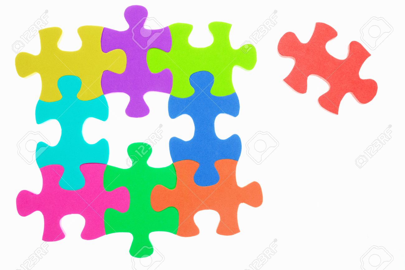 colorful jigzaw puzzle with