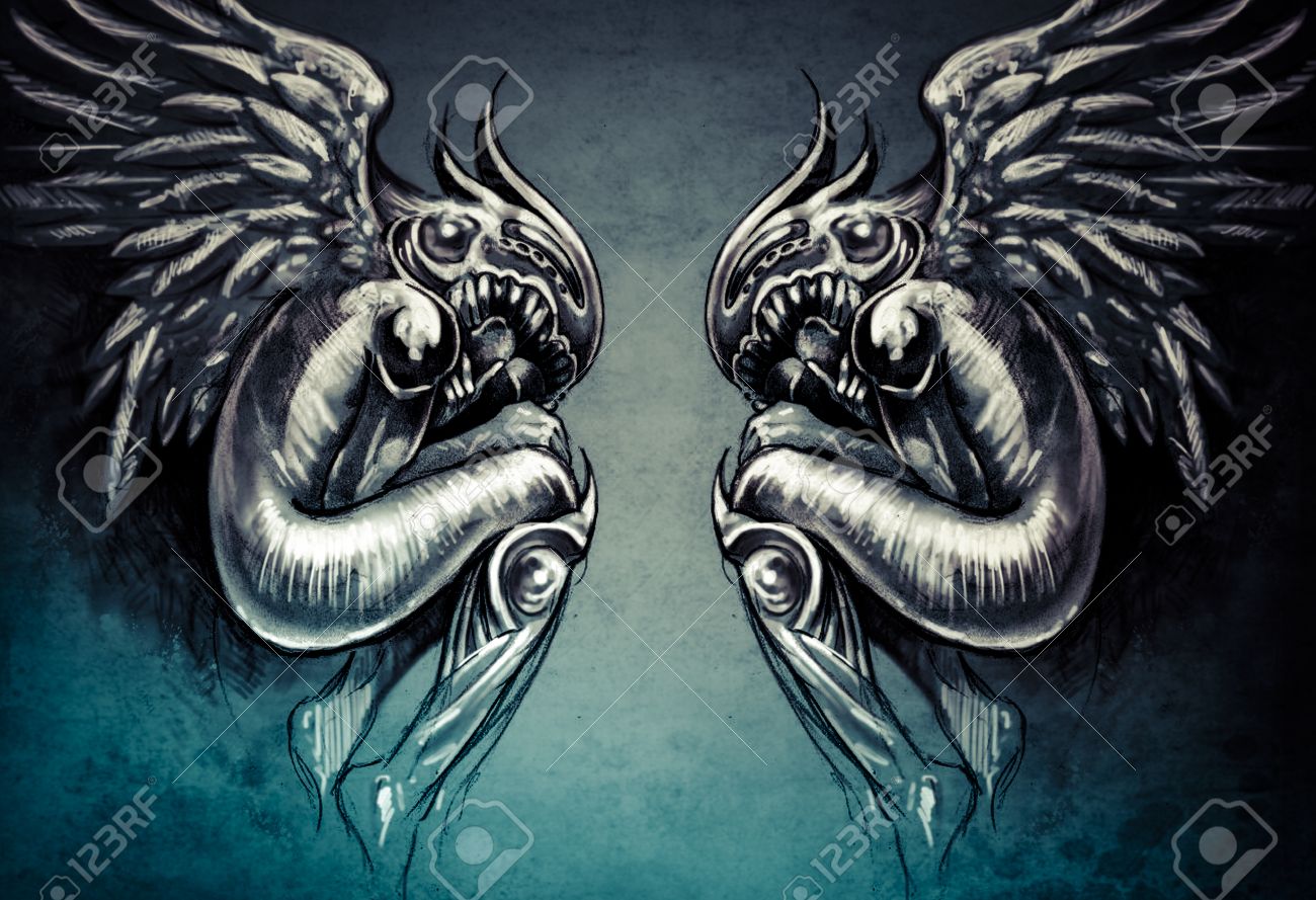 Girl With The Dragon Tattoo, Sleeve tattoo, Spirit, Mythology, Tattoo, angel,  demon, artist, supernatural Creature, fantasy | Anyrgb, image size:1300x889