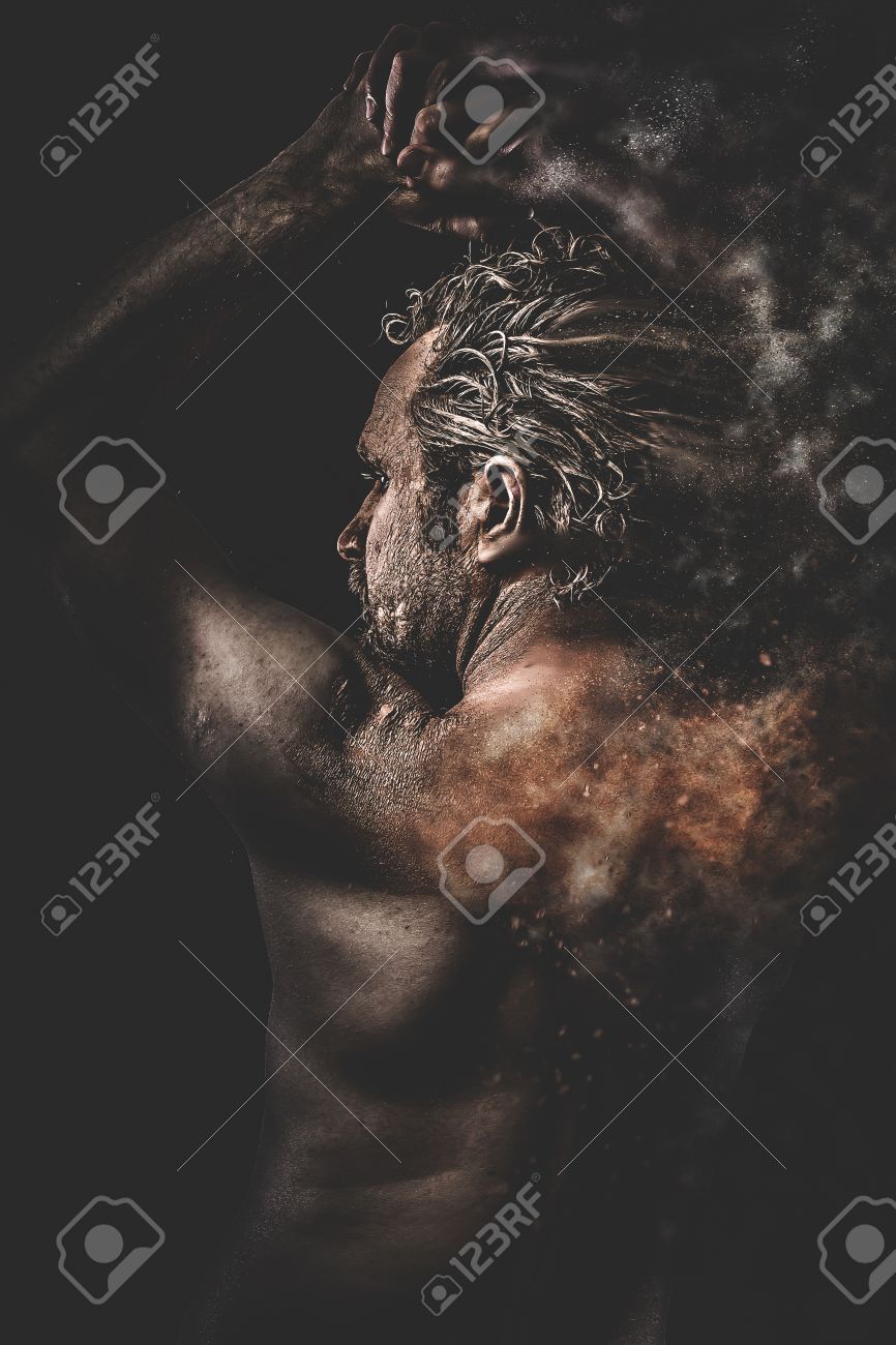 マスター、スレーブ、コンセプト Bdsm 官能的な裸の男の写真素材・画像素材 Image 49722594