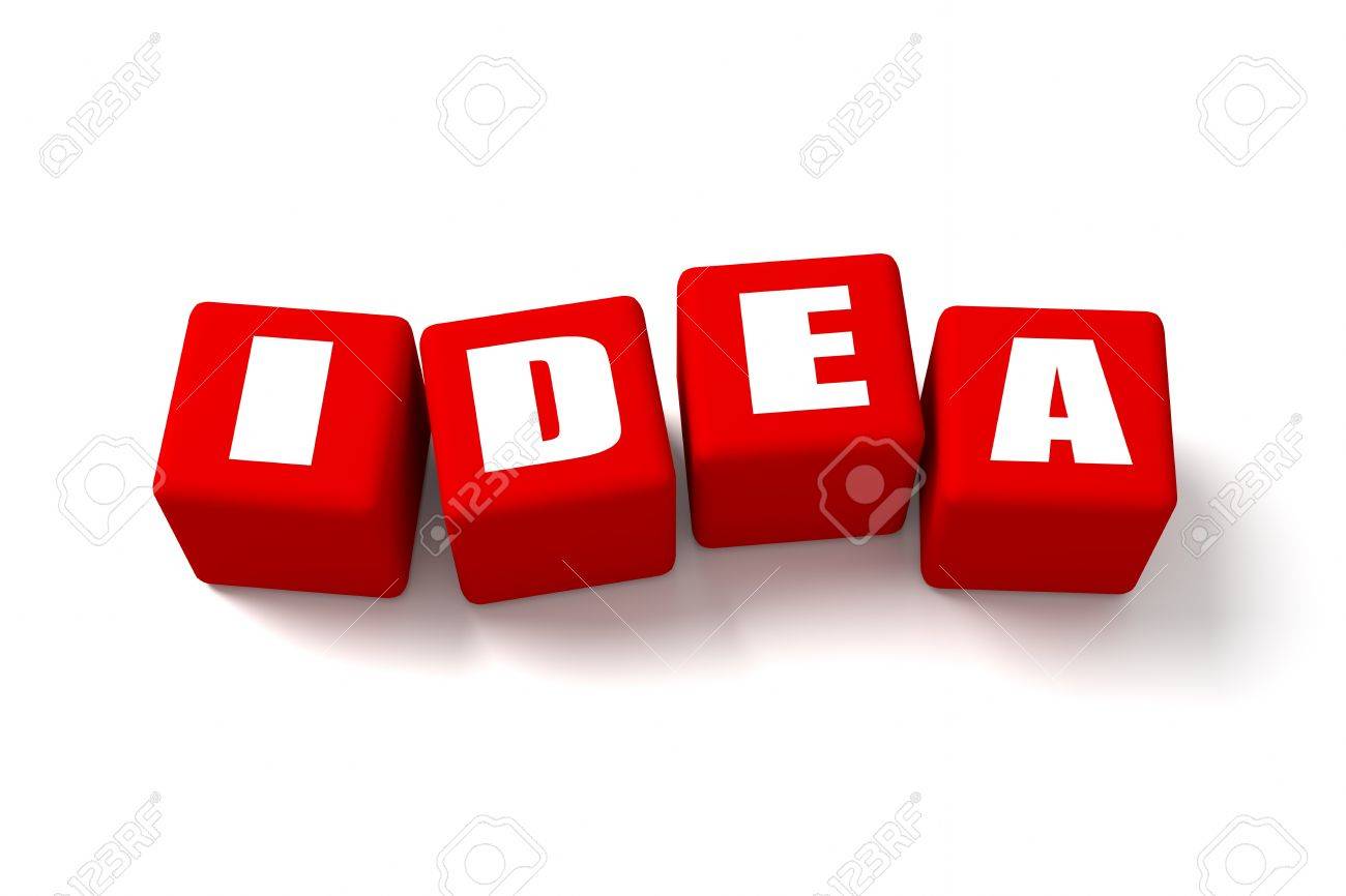 idea word on red cubes stock photo picture and royalty free image idea word