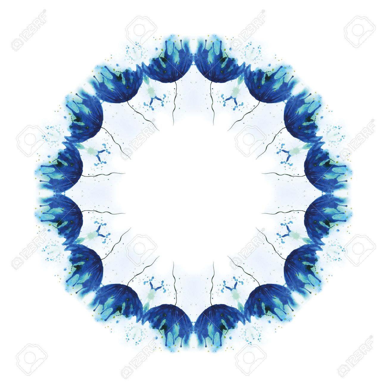 Aquarelle De Bleuet Fleurs Bleues Humeur Dété De Dessin Facile Fleurs Image