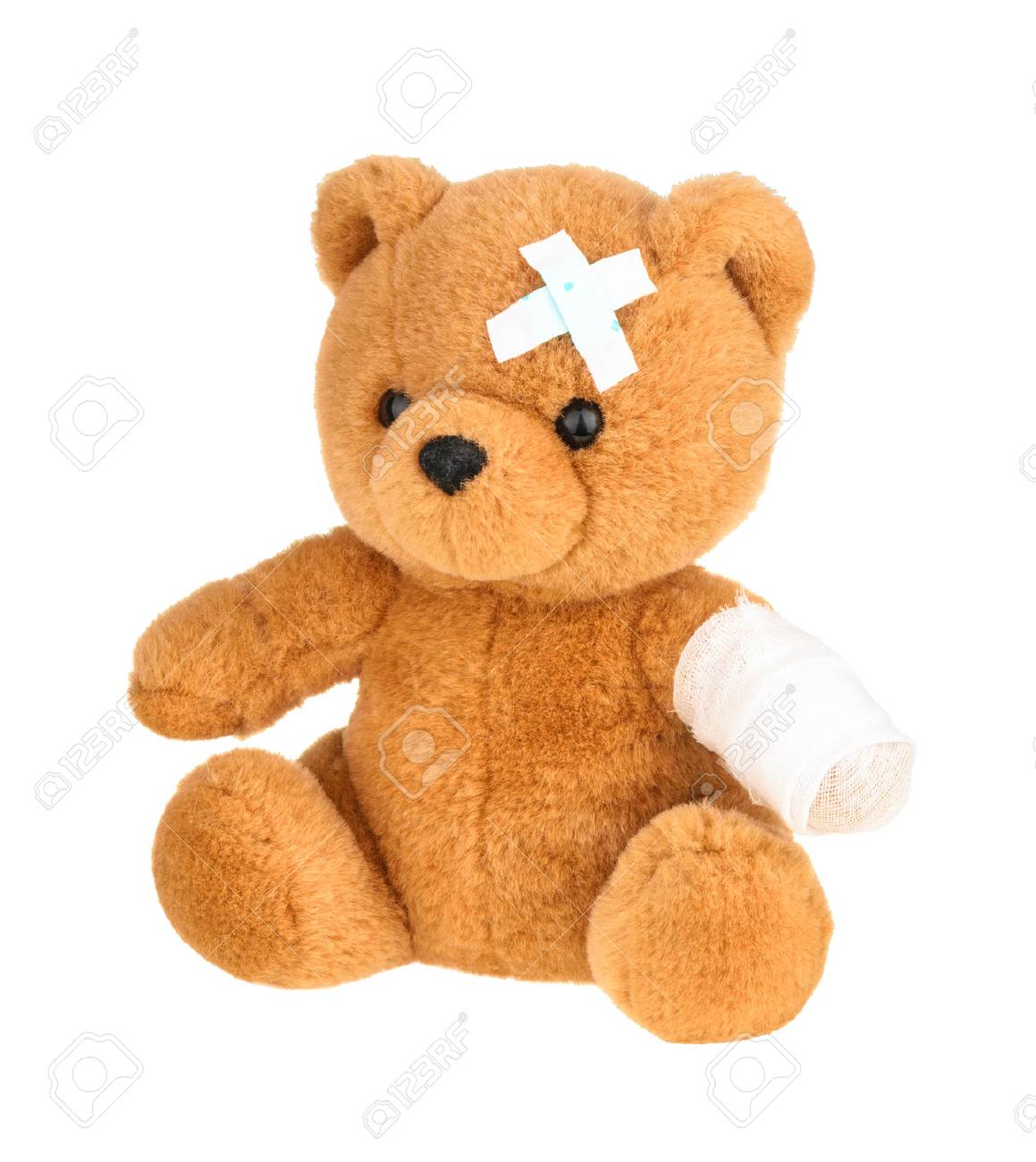 teddy bear with bandage