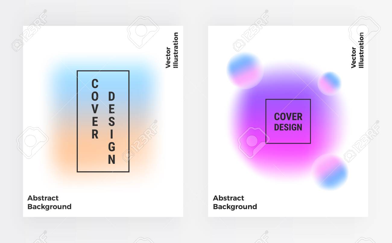 cover blur colorful template with vibrant gradient shapes royalty