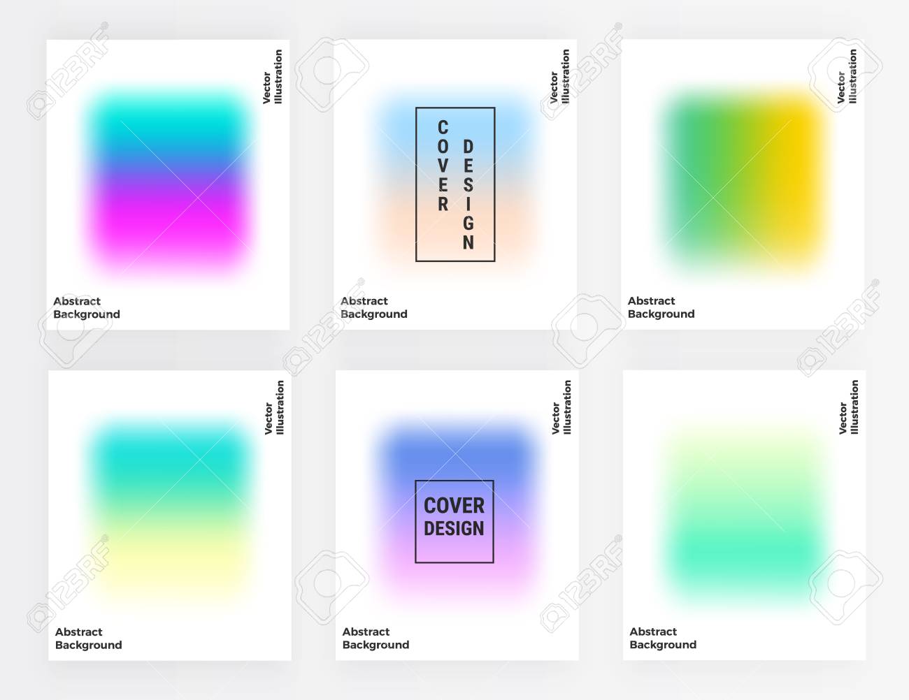 trendy cover blur colorful trendy simple gradient shapes template