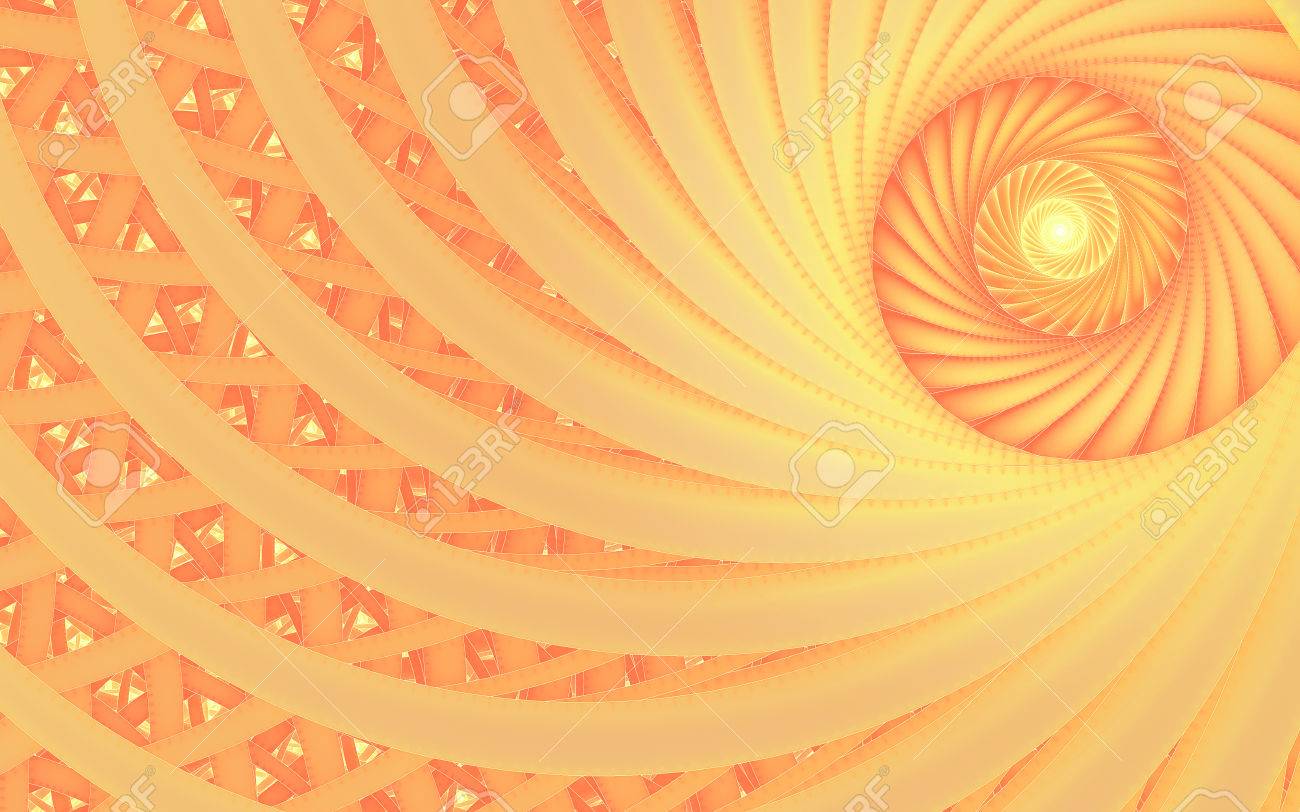 abstract fantasy swirl tunnel fractal with peach lines cover