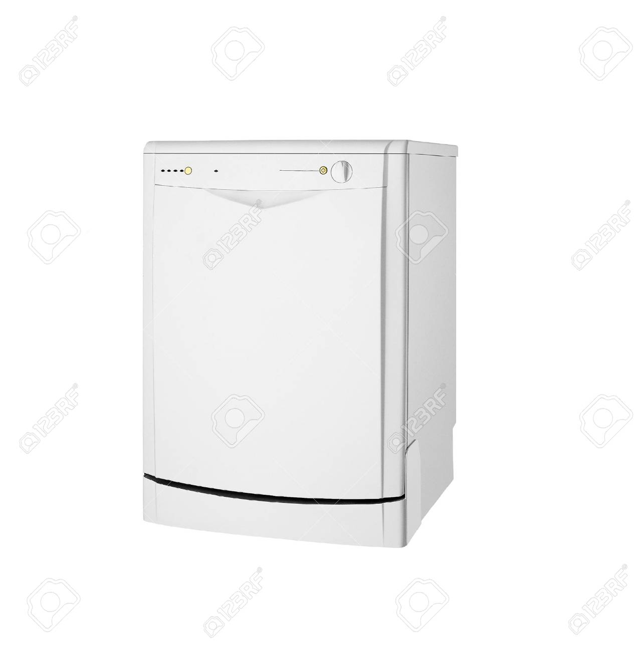 white freestanding dishwasher