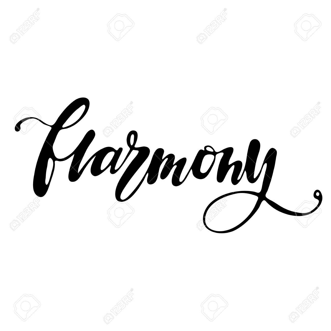 Palabra Escrita A Mano De Armonia Para Imprimir Arte De Pared