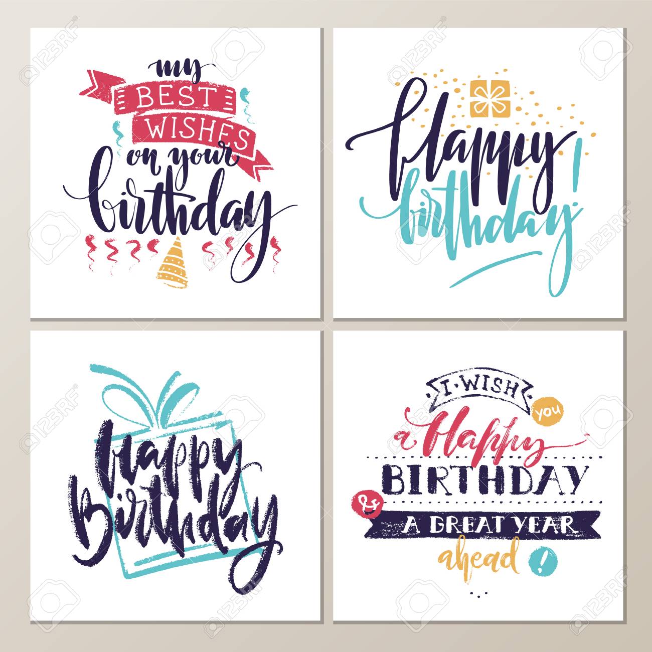 birthday cards various words about birthday on white background words birthday cards