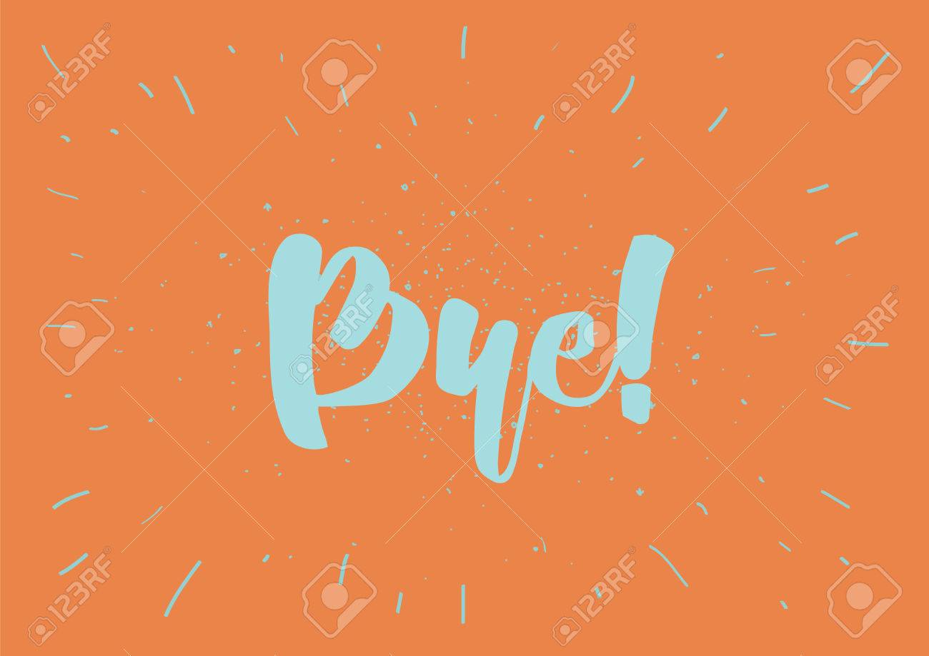 bye inscription vector calligraphy