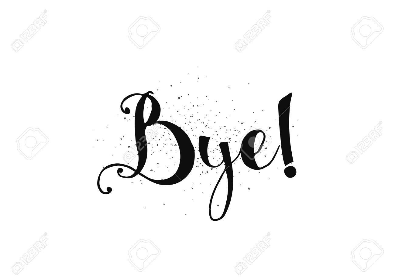bye inscription vector calligraphy