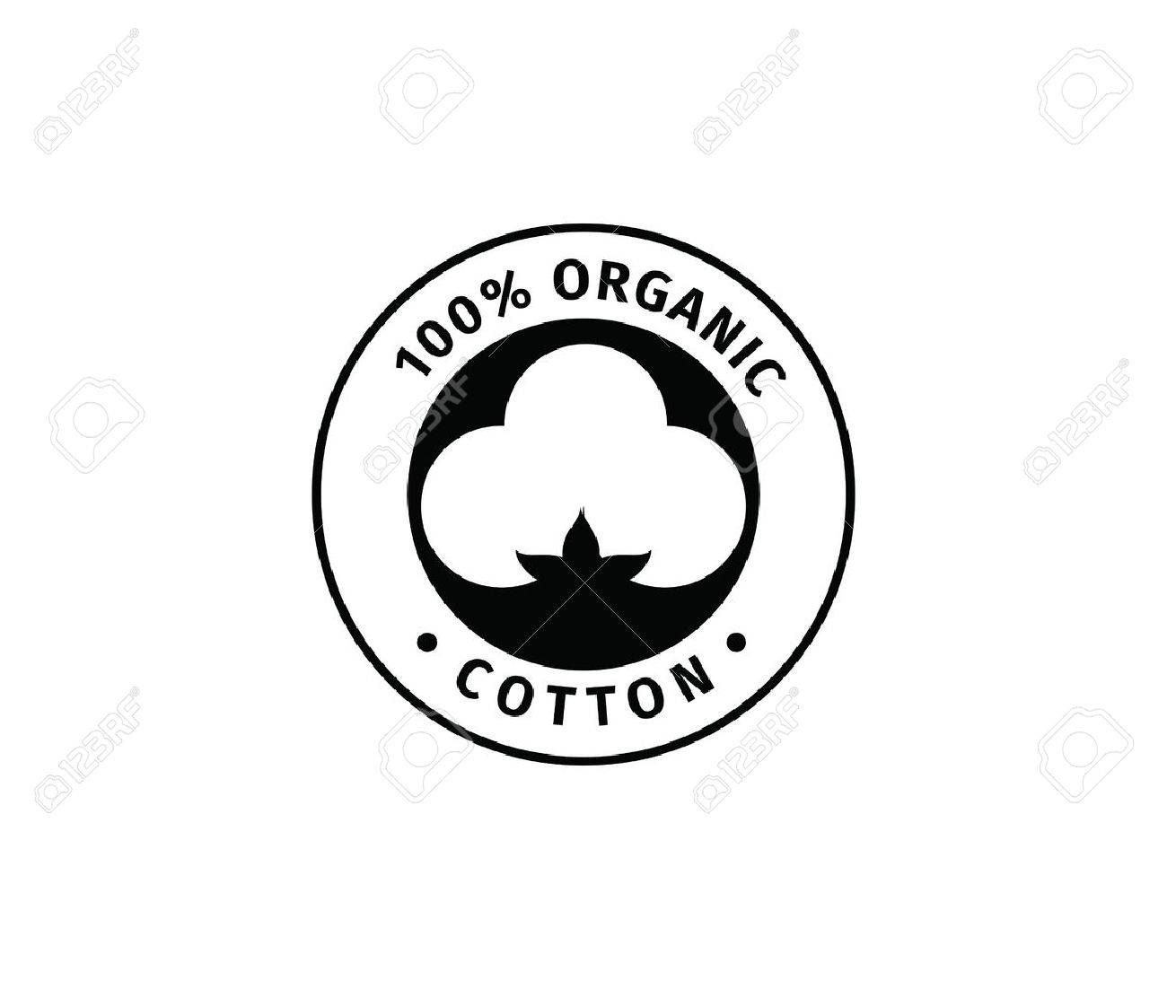 Natural Organic Cotton Vector Label, Sticker, Logo. Isolated Icon On White  Background. Royalty Free SVG, Cliparts, Vectors, and Stock Illustration.  Image 59302172.