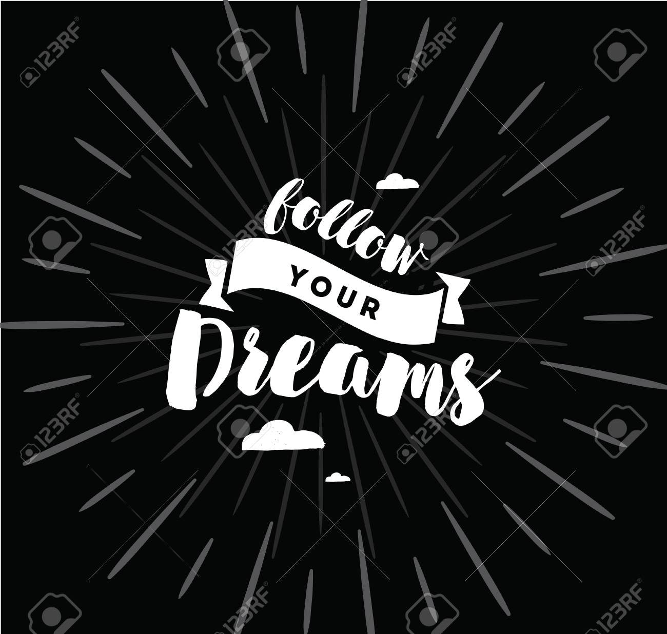 Suis Tes Reves Citation Inspirante Motivation Typographie Pour Affiche Invitation Carte De Voeux Ou T Shirt Clip Art Libres De Droits Vecteurs Et Illustration Image