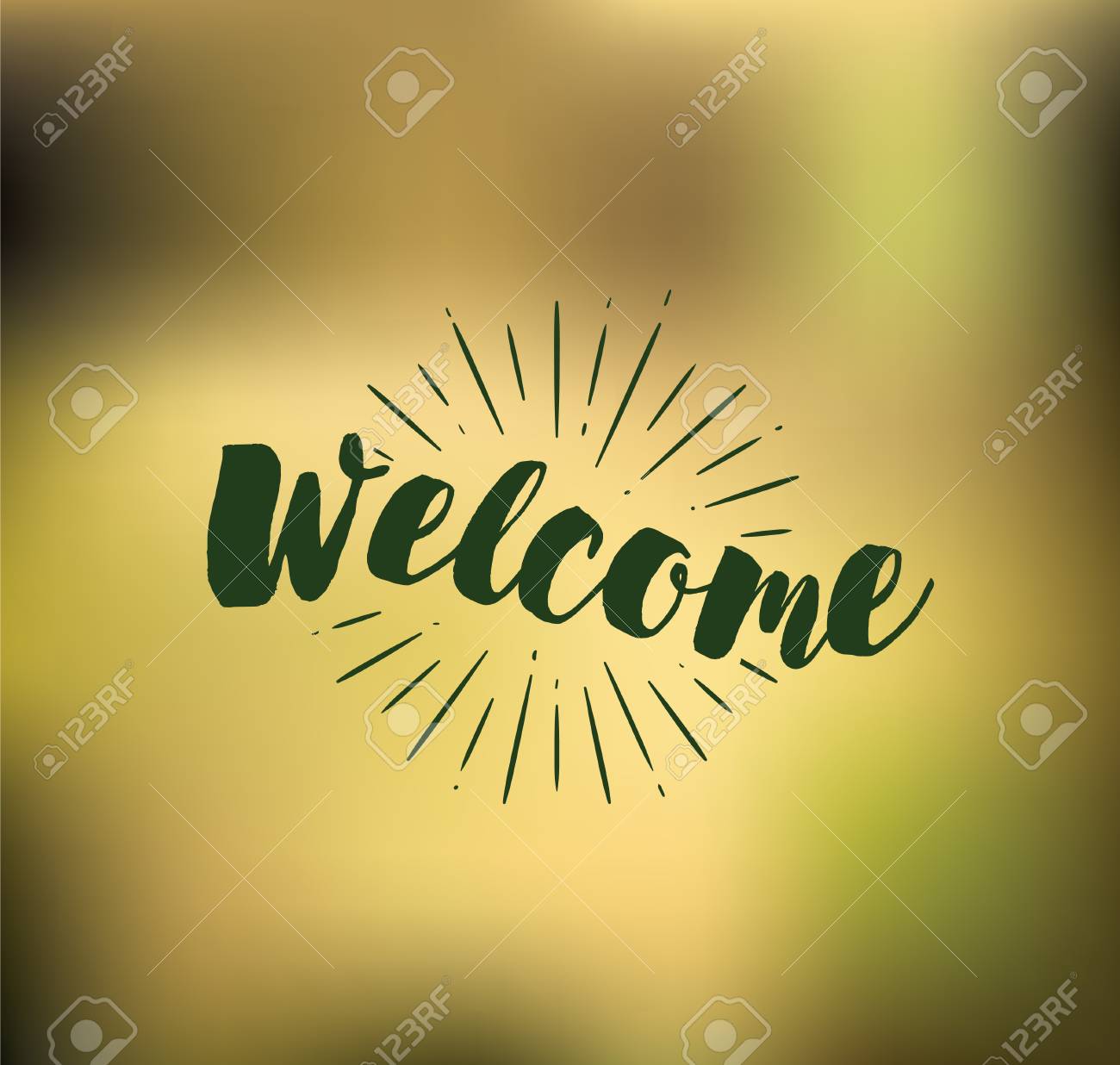 Herzlich Willkommen Typografie Fur Poster Einladung Grusskarte Oder T Shirt Vector Schriftzug Banner Inschrift Kalligraphie Design Texthintergrund Lizenzfrei Nutzbare Vektorgrafiken Clip Arts Illustrationen Image
