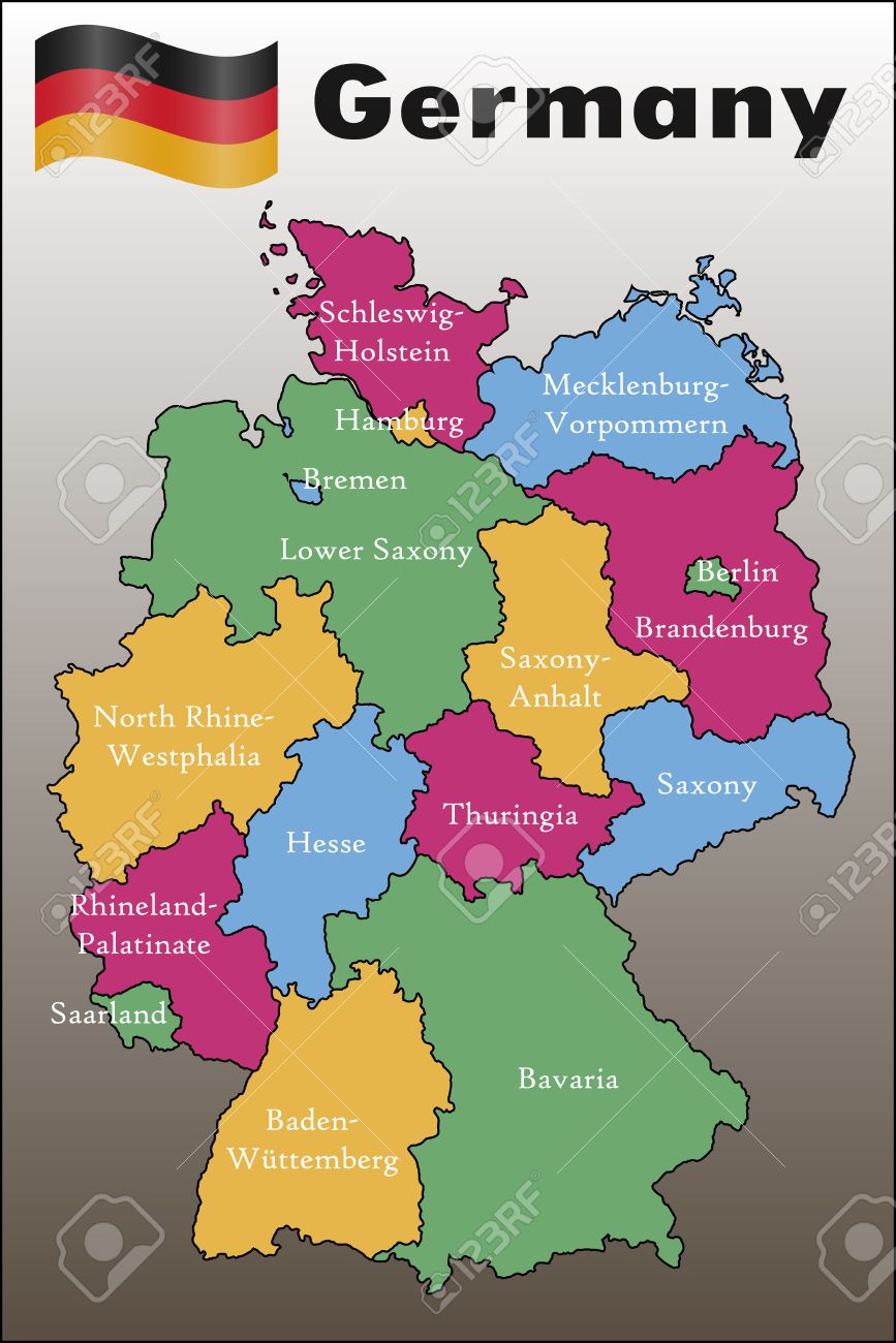 political map of germany stock vector 35237828