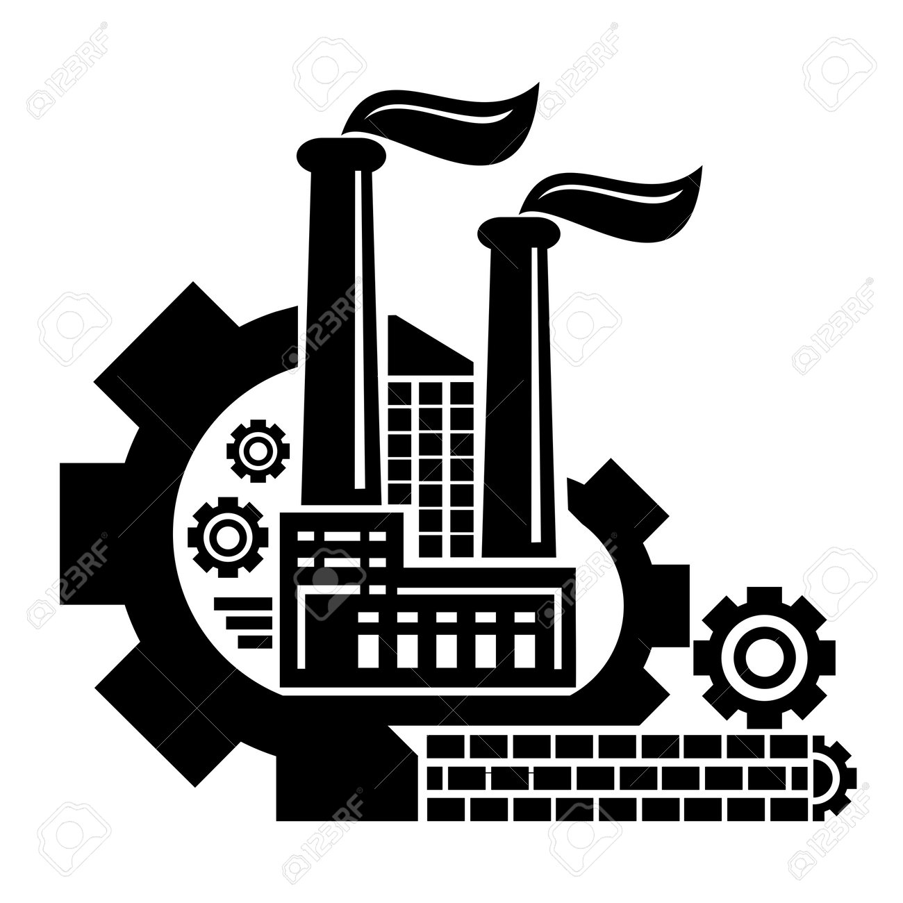 Vector Illustration, Production Icon. Industry. Factory. Isolated On A  White Background. Royalty Free SVG, Cliparts, Vectors, and Stock  Illustration. Image 200301781., image size:1300x1300