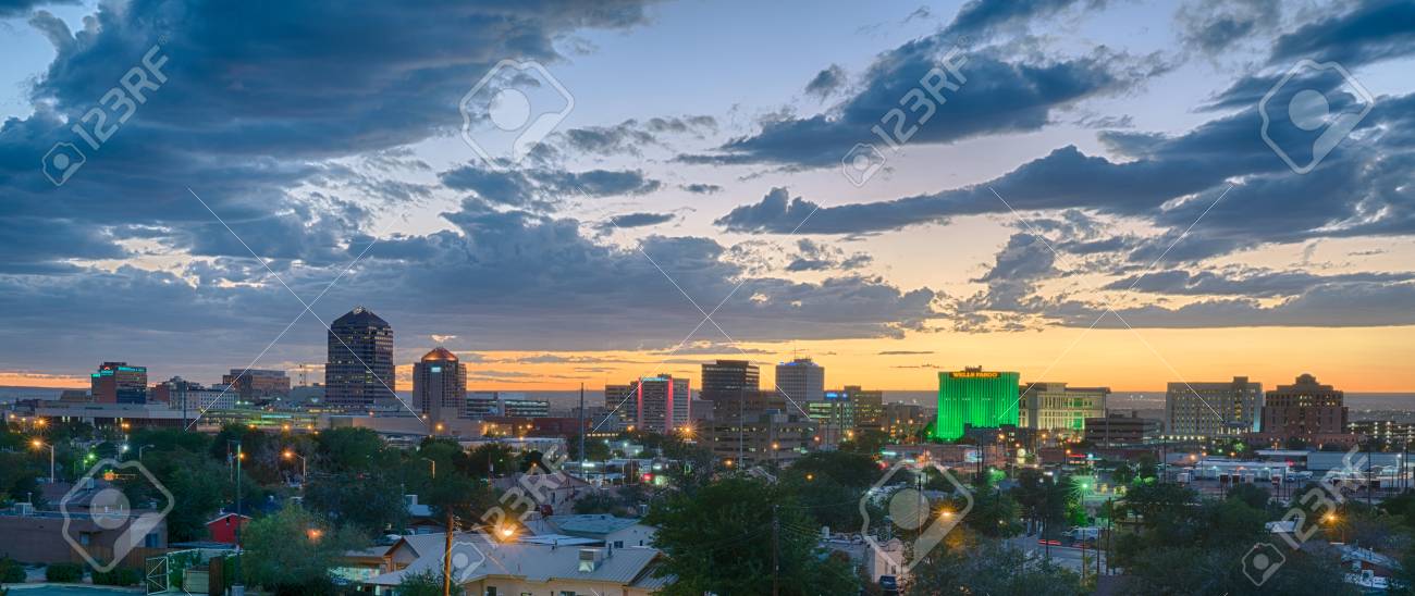 ALBUQUERQUE, NM - OCTOBER 12: Albuquerque, New Mexico Skyline at sunset on October 12, 2017 - 90858933 ALBUQUERQUE, NM - OCTOBER 12: Albuquerque, New Mexico Skyline at sunset on October 12, 2017 - 90858933