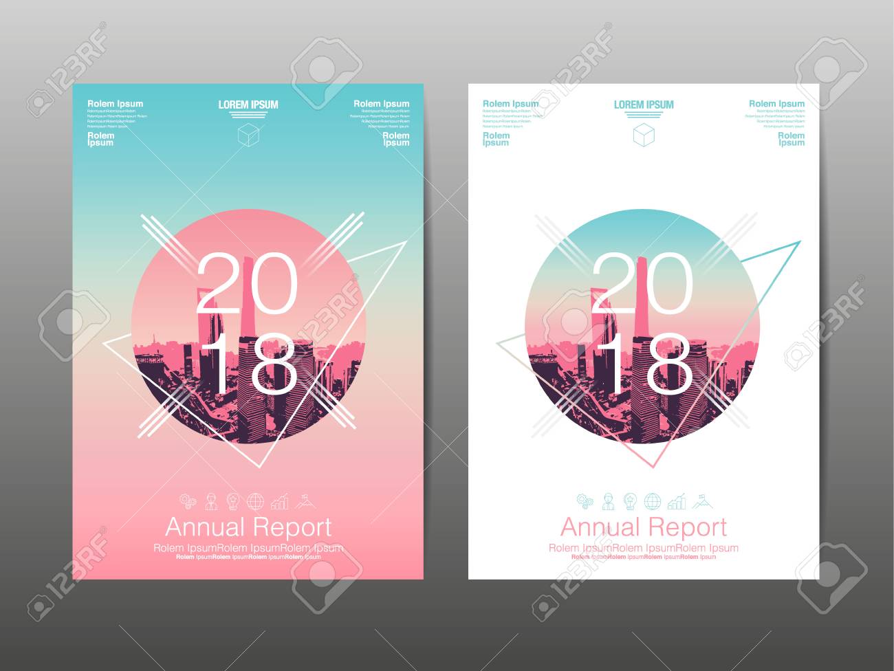 annual report 2018 future business template layout design