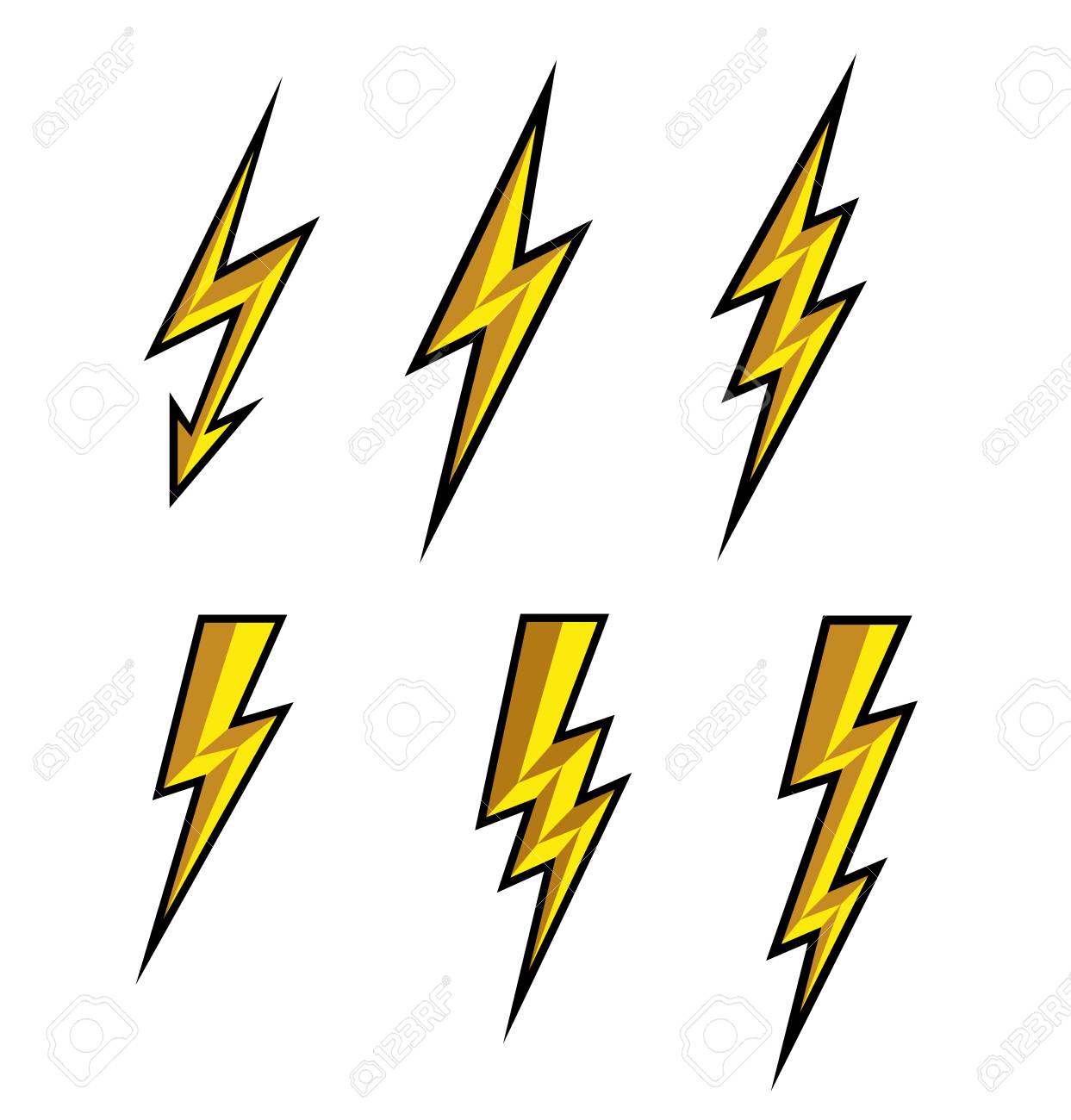 lightning thunderbolt icon vectorflash symbol illustrationlighting flash icons set flat style lighting h50 lighting